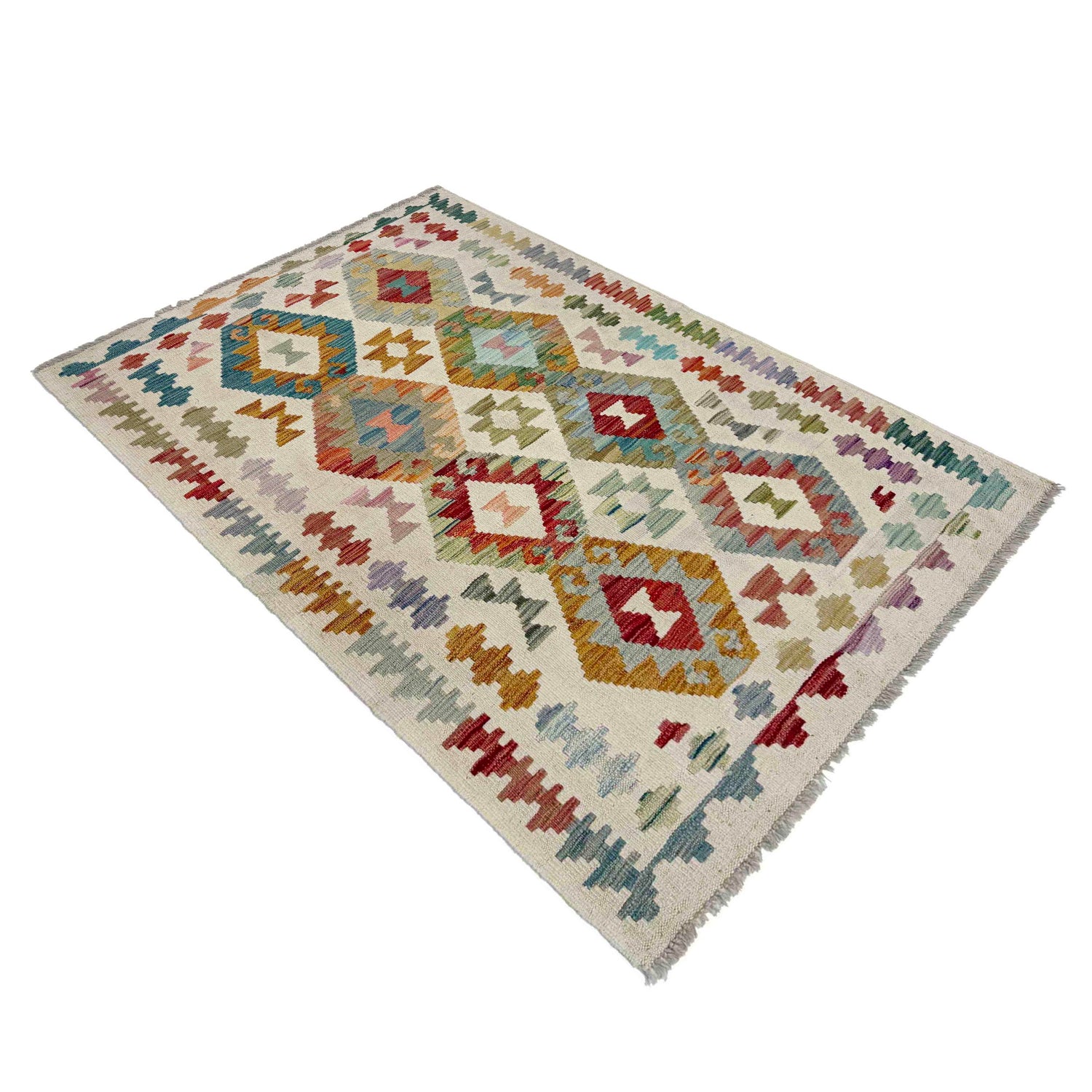 Handmade Multi Kilim Geometric 3x5 ft
