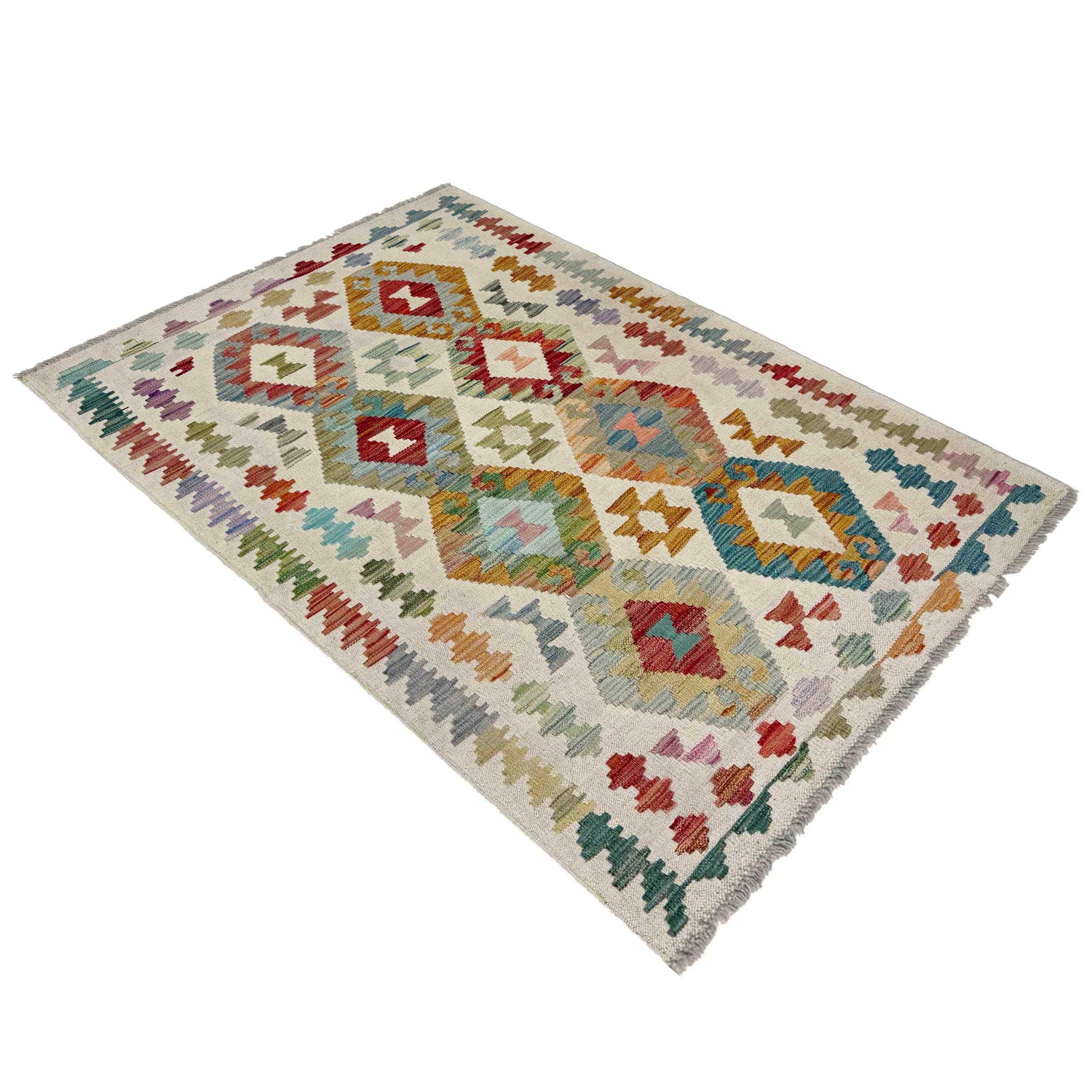 Handmade Multi Kilim Geometric 3x5 ft
