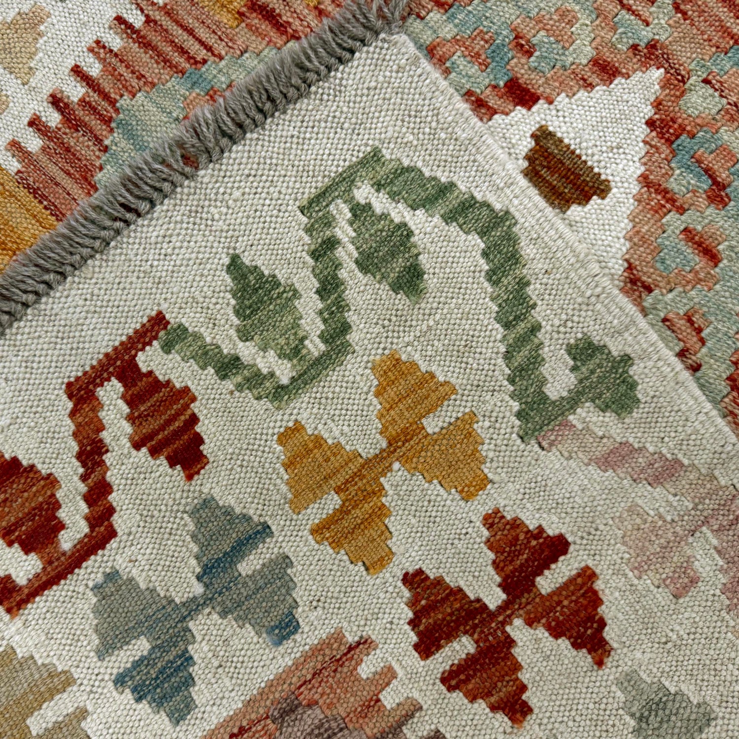 Handmade Multi Kilim Geometric 2x4 ft