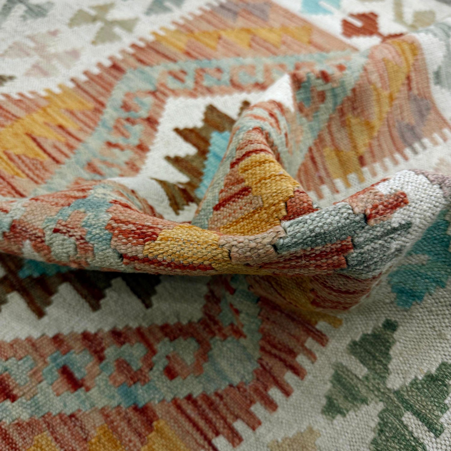 Handmade Multi Kilim Geometric 2x4 ft