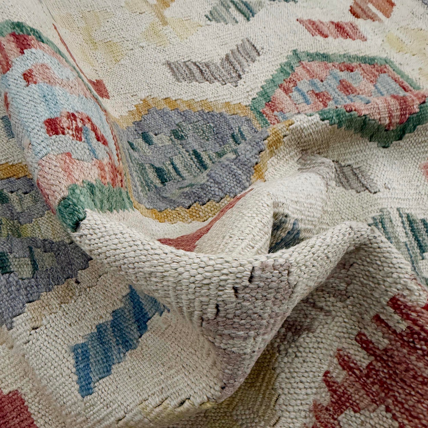 Handmade Multi Kilim Geometric 2x4 ft