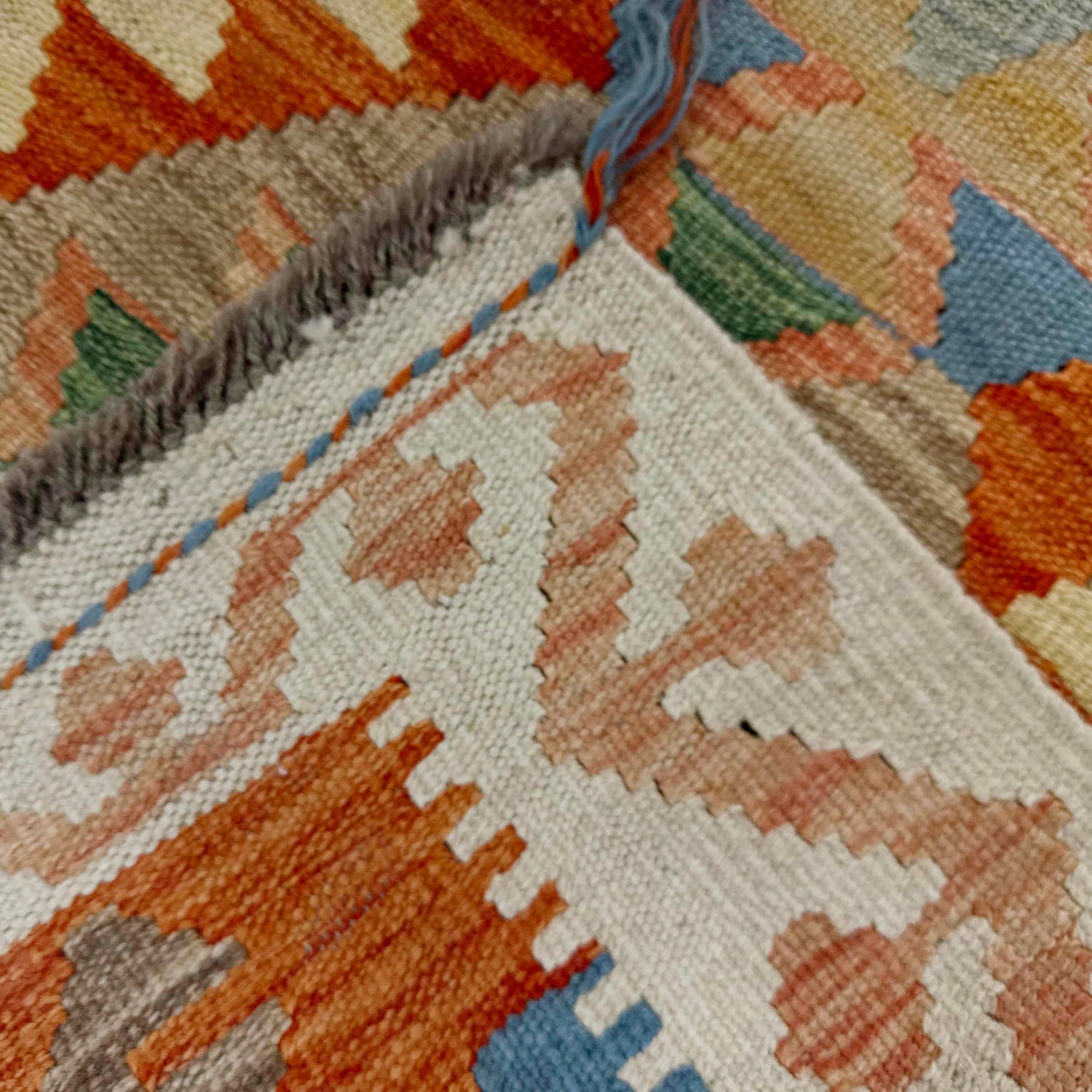 Handmade Multi Kilim Geometric 2x4 ft