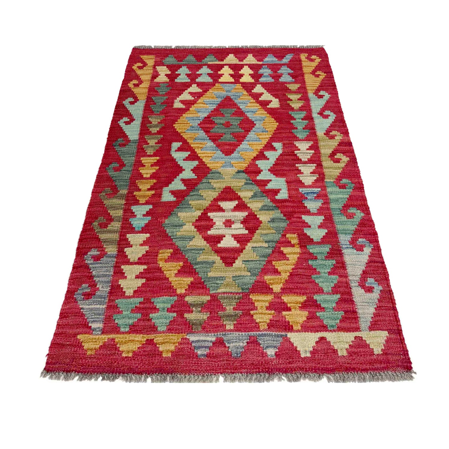 Handmade Multi Kilim Geometric 2x4 ft