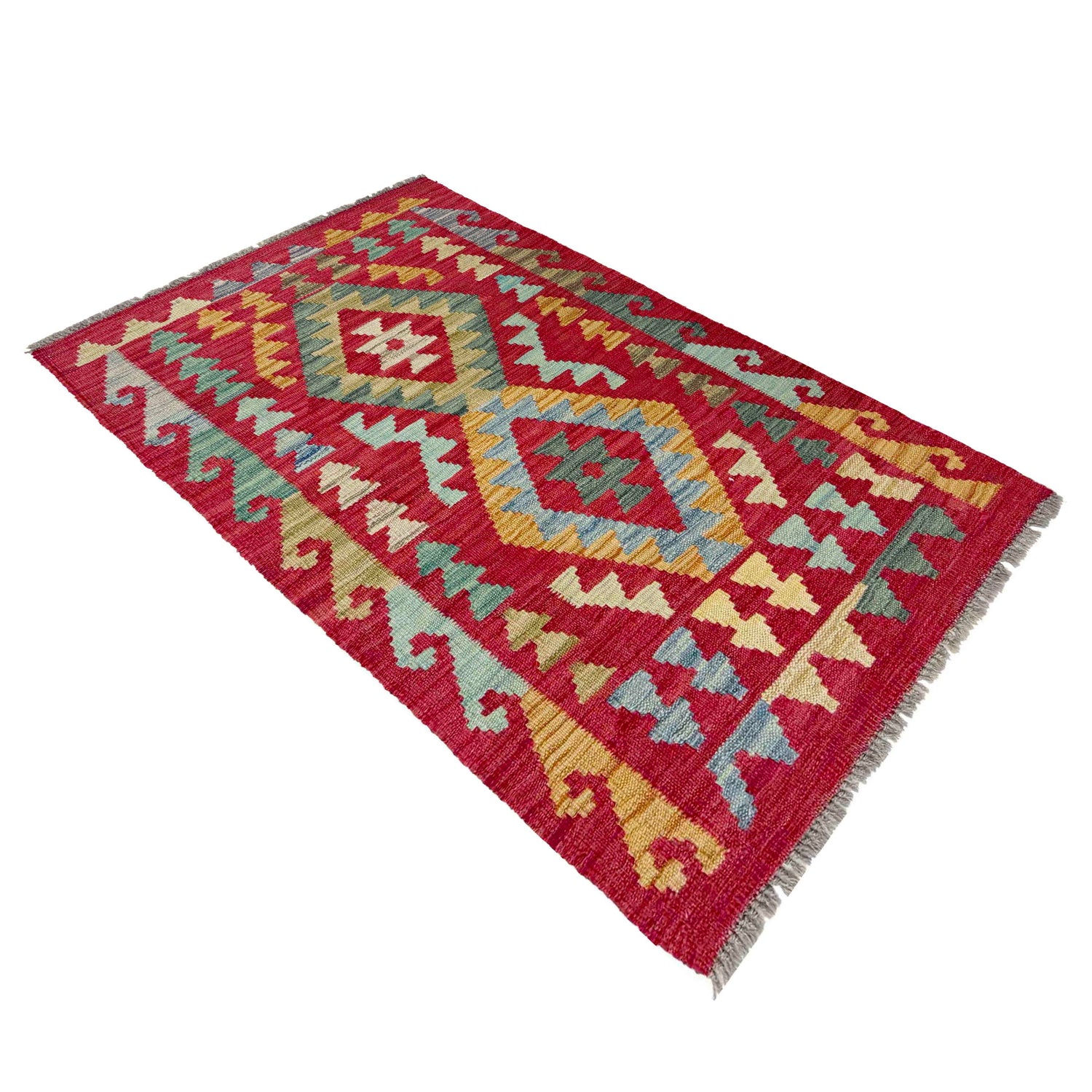 Handmade Multi Kilim Geometric 2x4 ft
