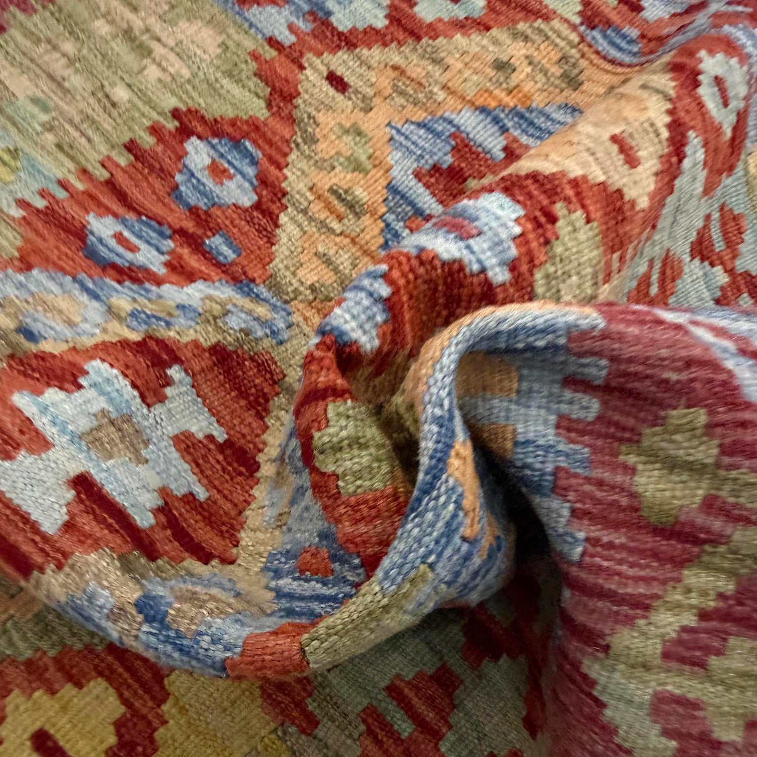 Handmade Multi Kilim Geometric 2x4 ft