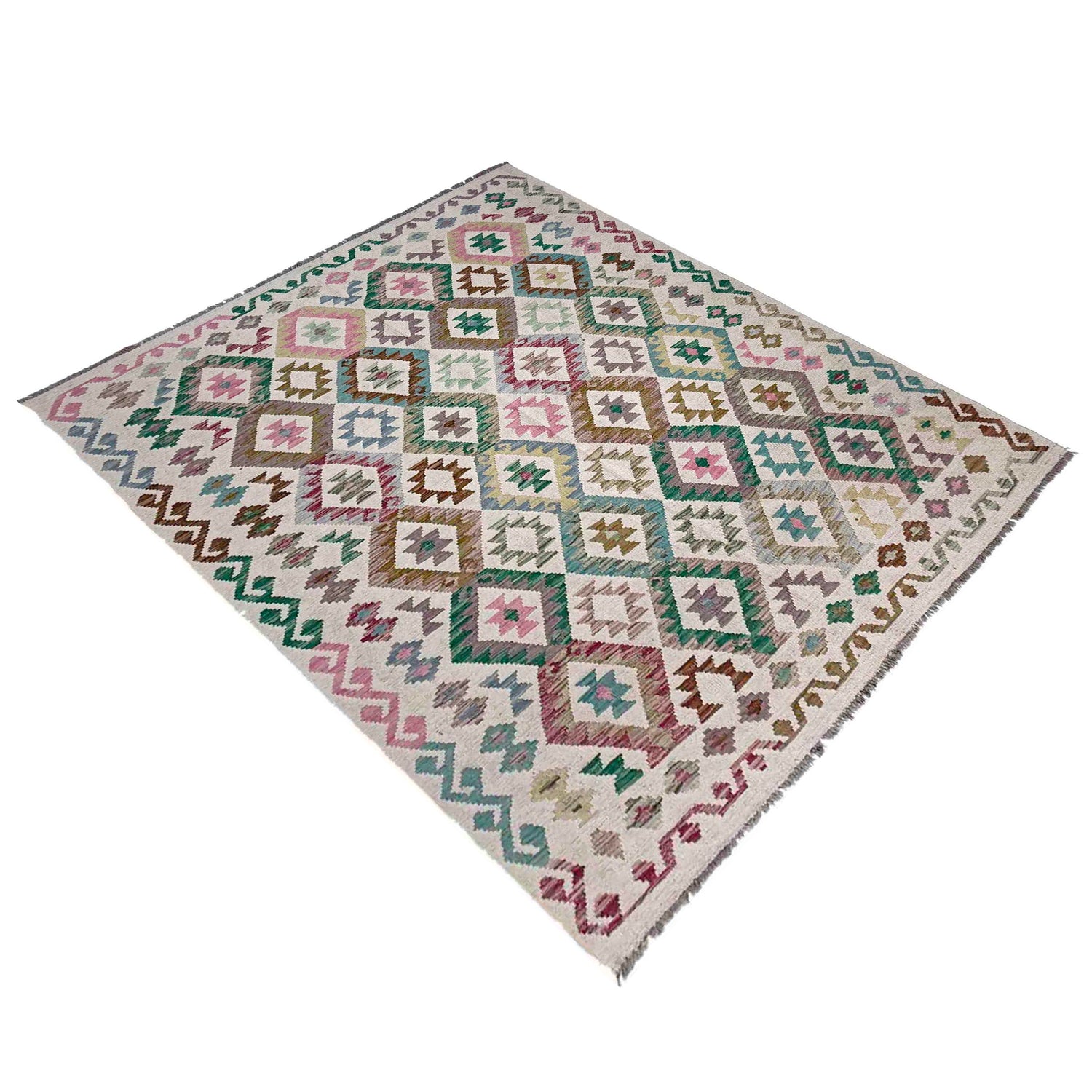 Handmade Multi Kilim Geometric 5x8 ft