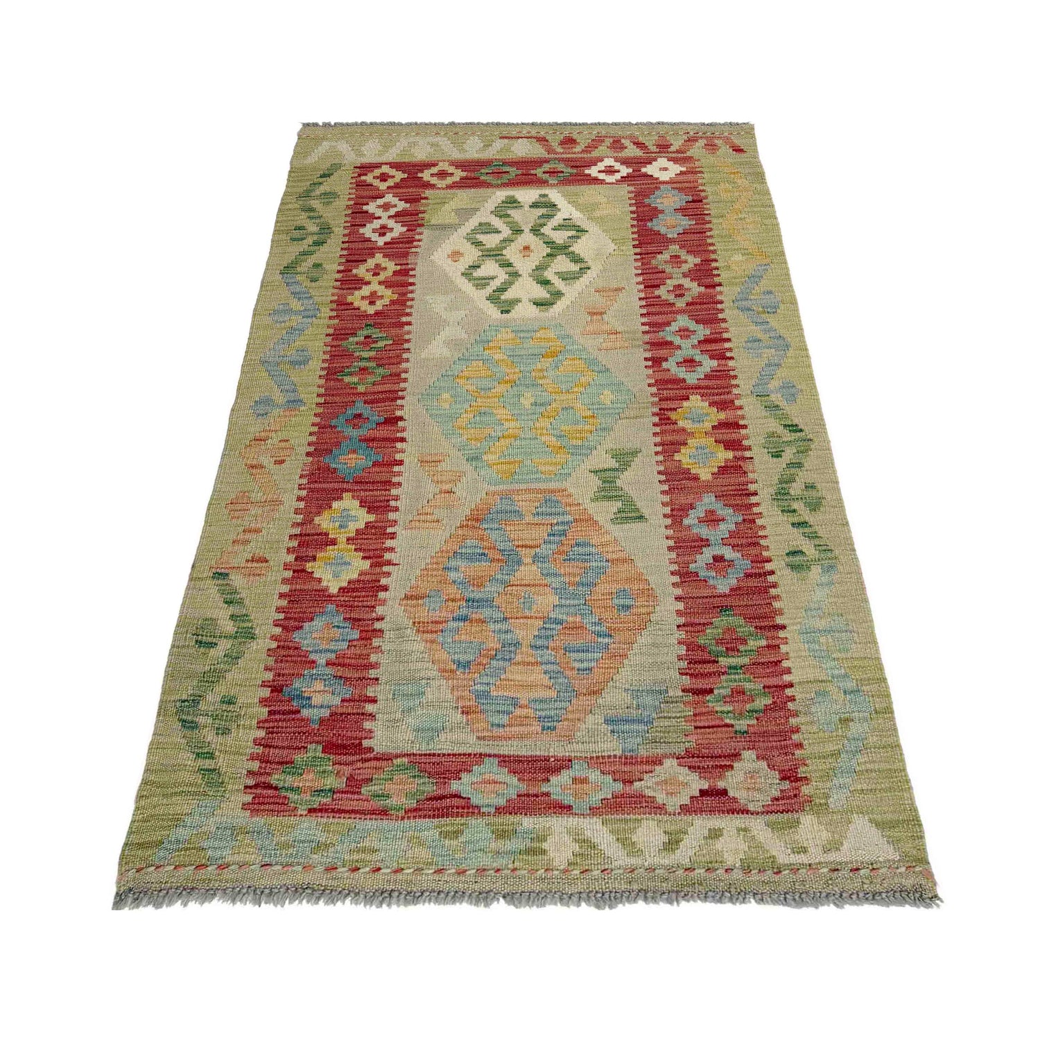 Handmade Multi Kilim Geometric 3x5 ft