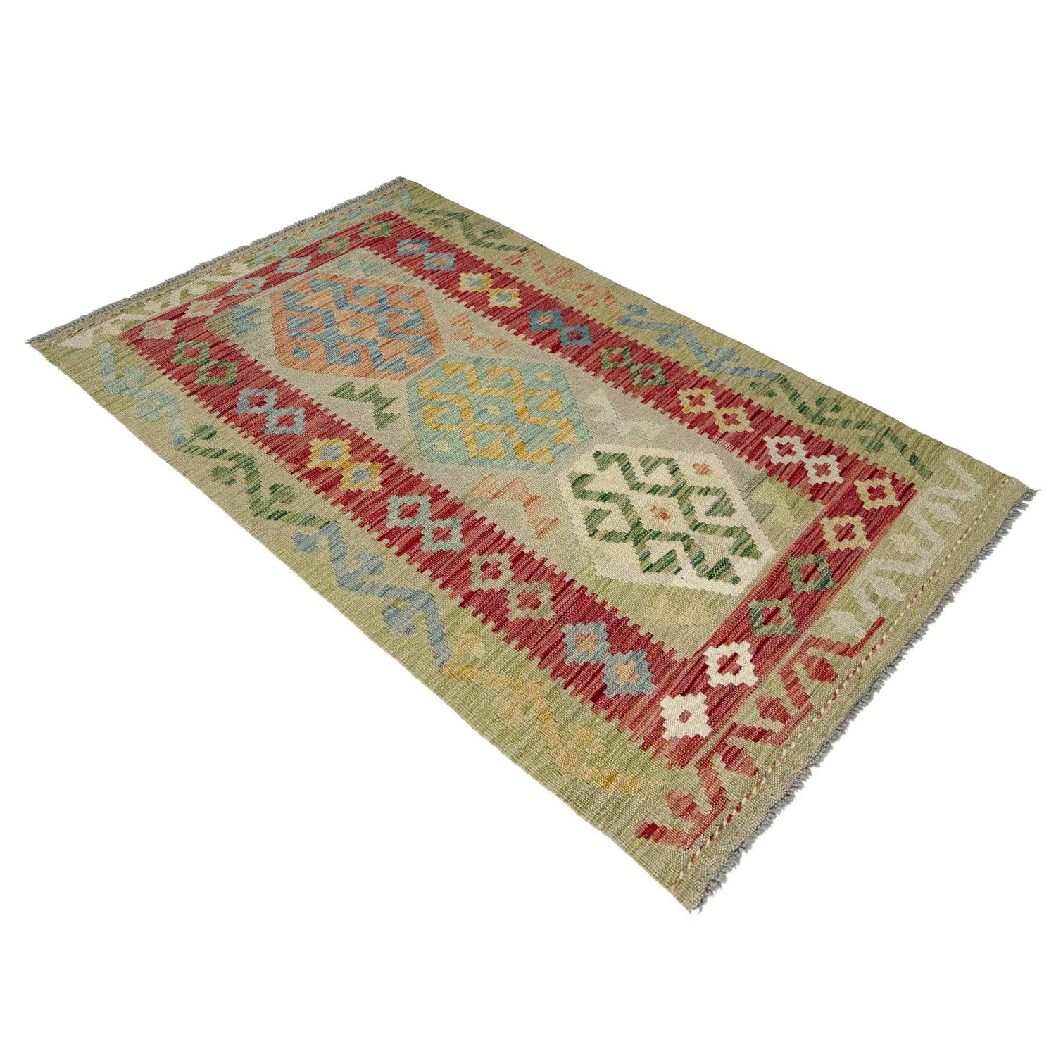 Handmade Multi Kilim Geometric 3x5 ft