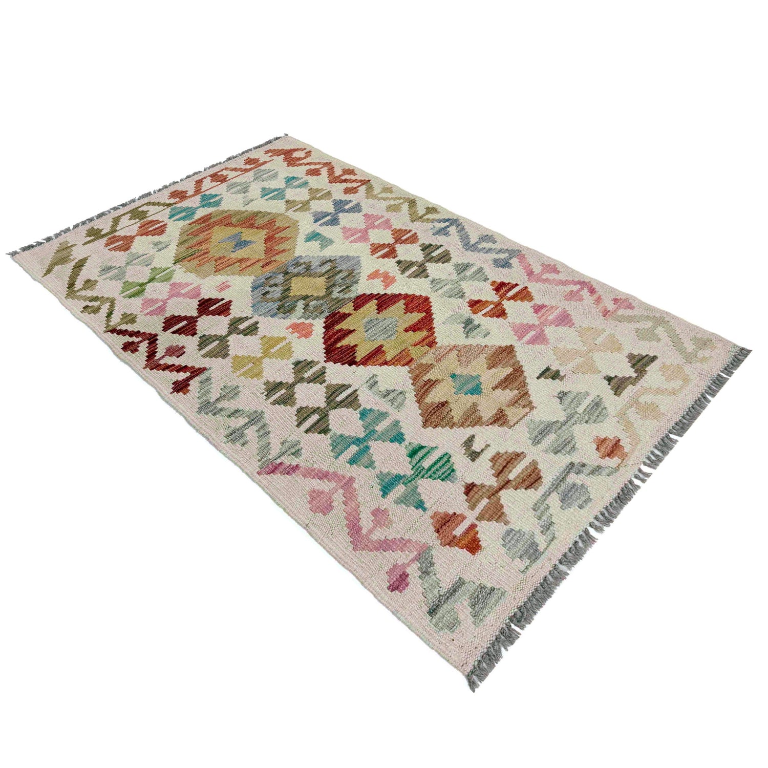 Handmade Multi Kilim Geometric 2x4 ft