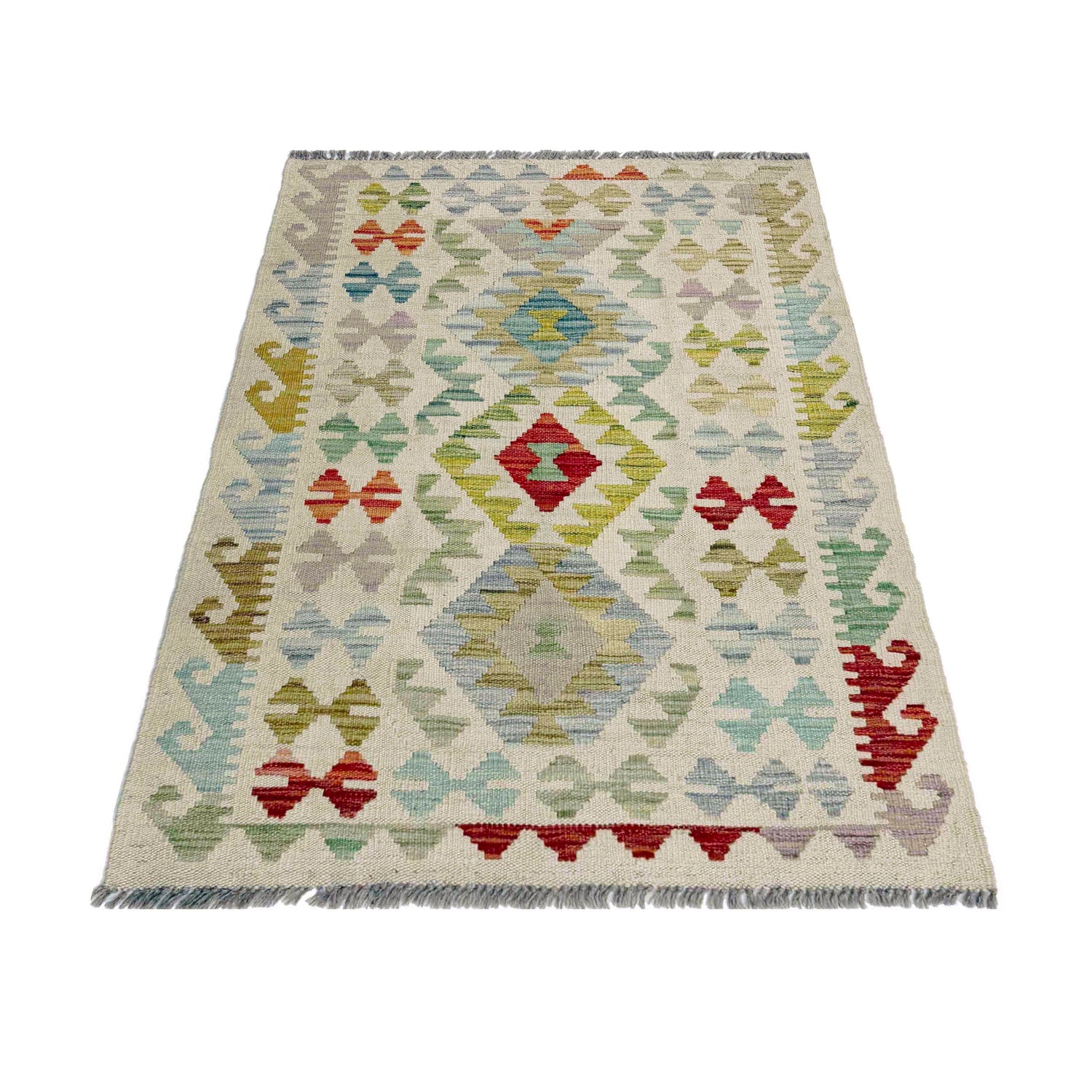 Handmade Multi Kilim Geometric 2x4 ft