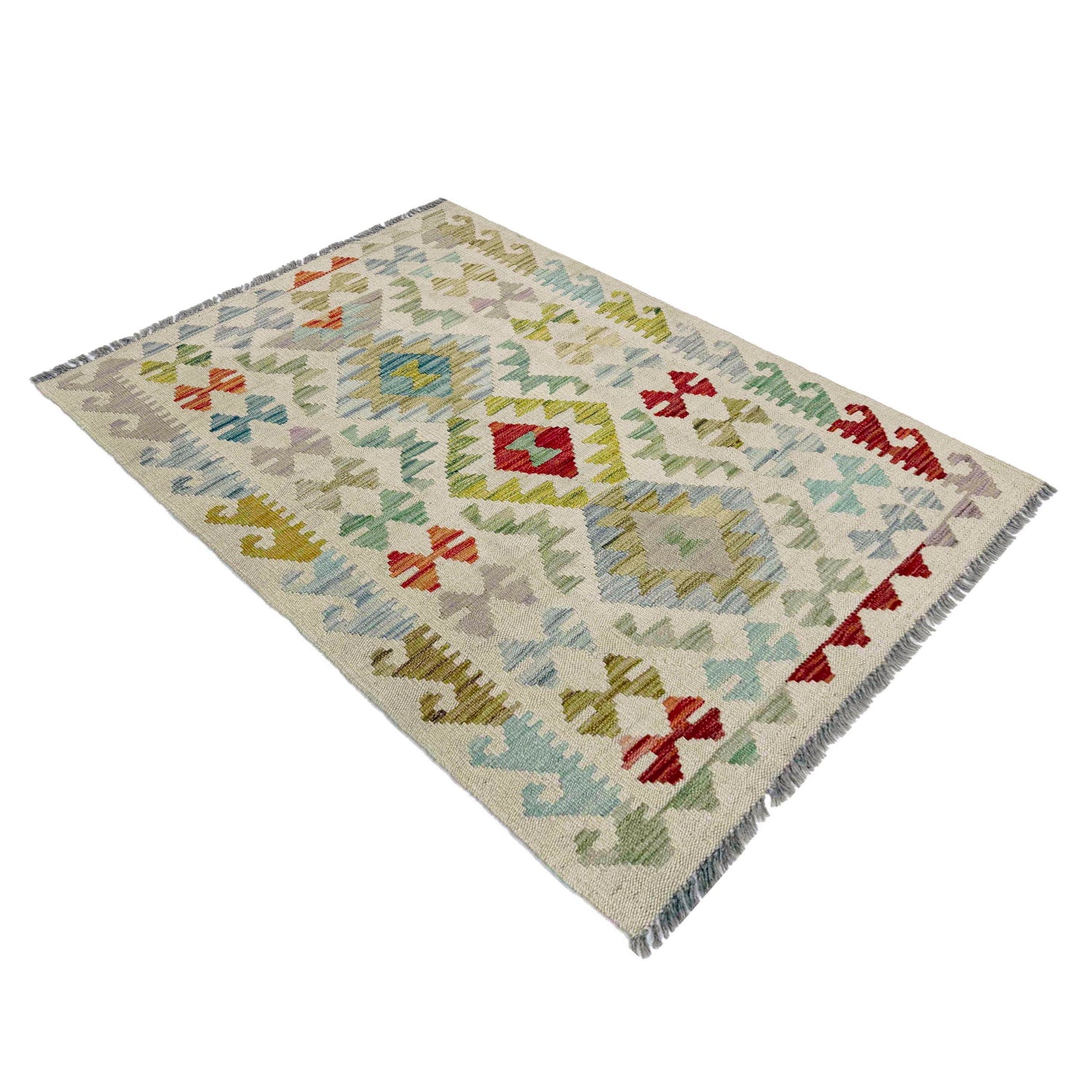 Handmade Multi Kilim Geometric 2x4 ft
