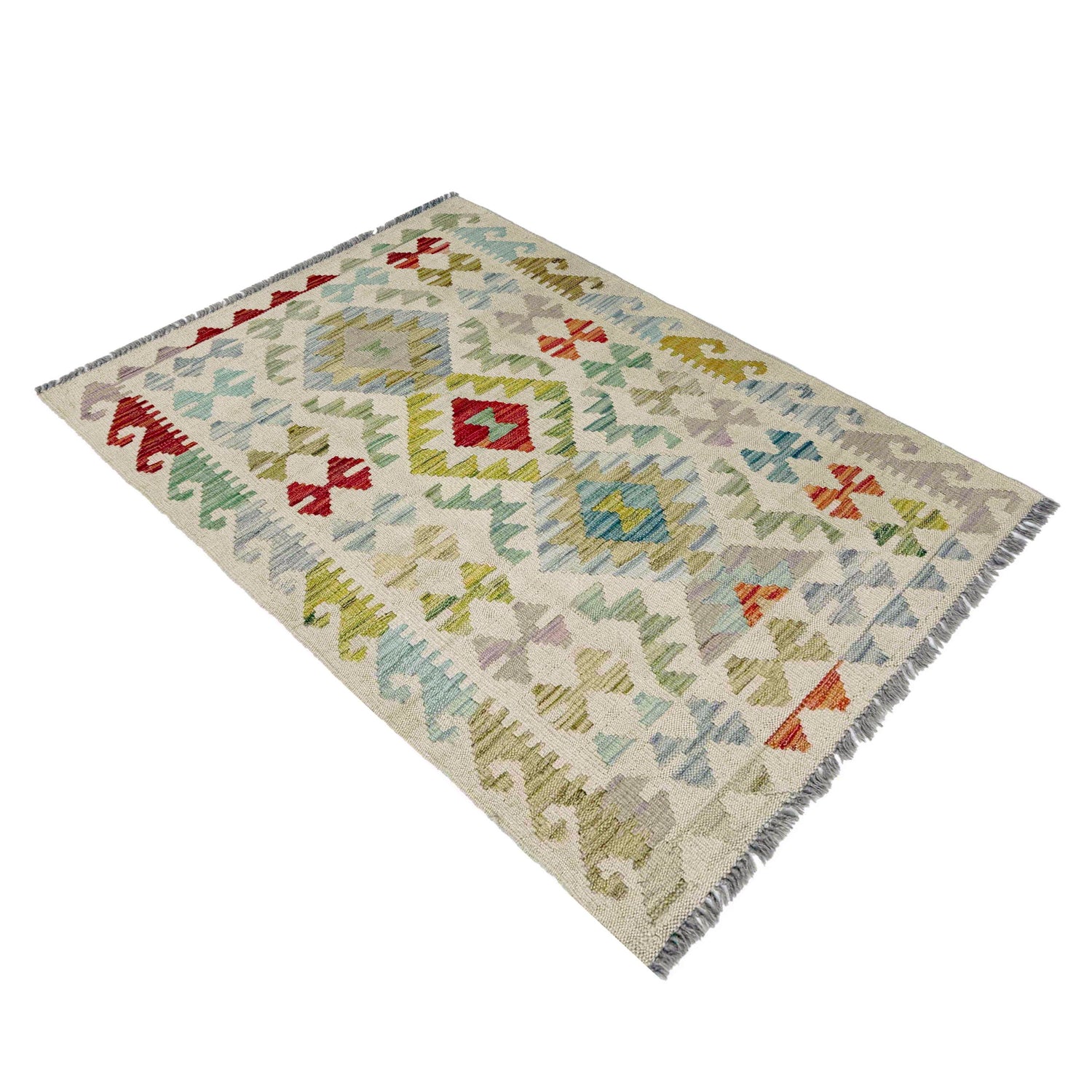 Handmade Multi Kilim Geometric 2x4 ft