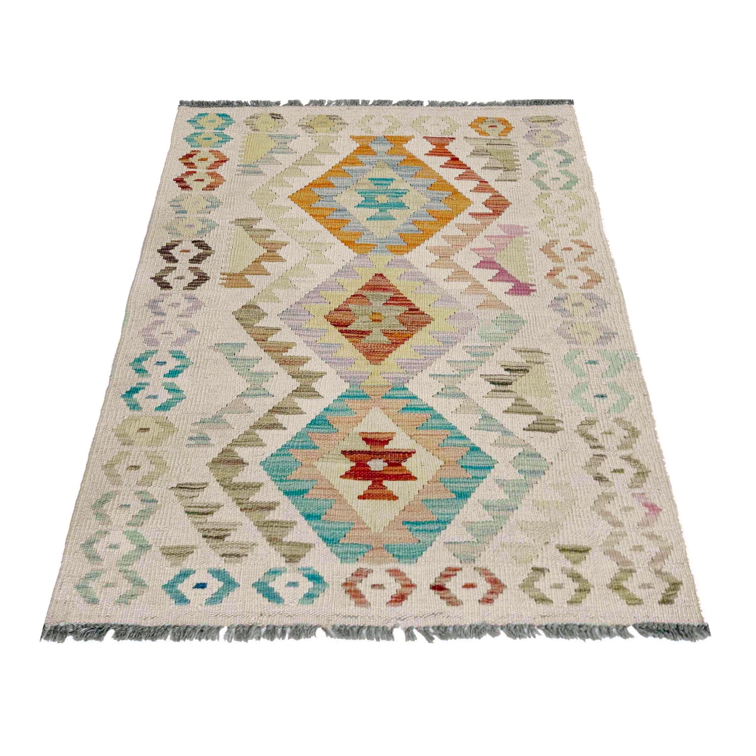 Handmade Multi Kilim Geometric 2x4 ft