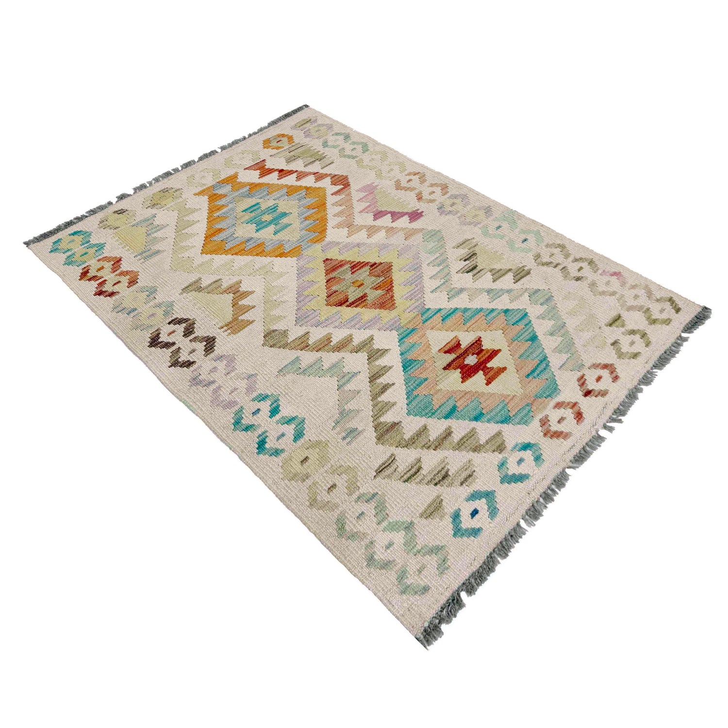 Handmade Multi Kilim Geometric 2x4 ft