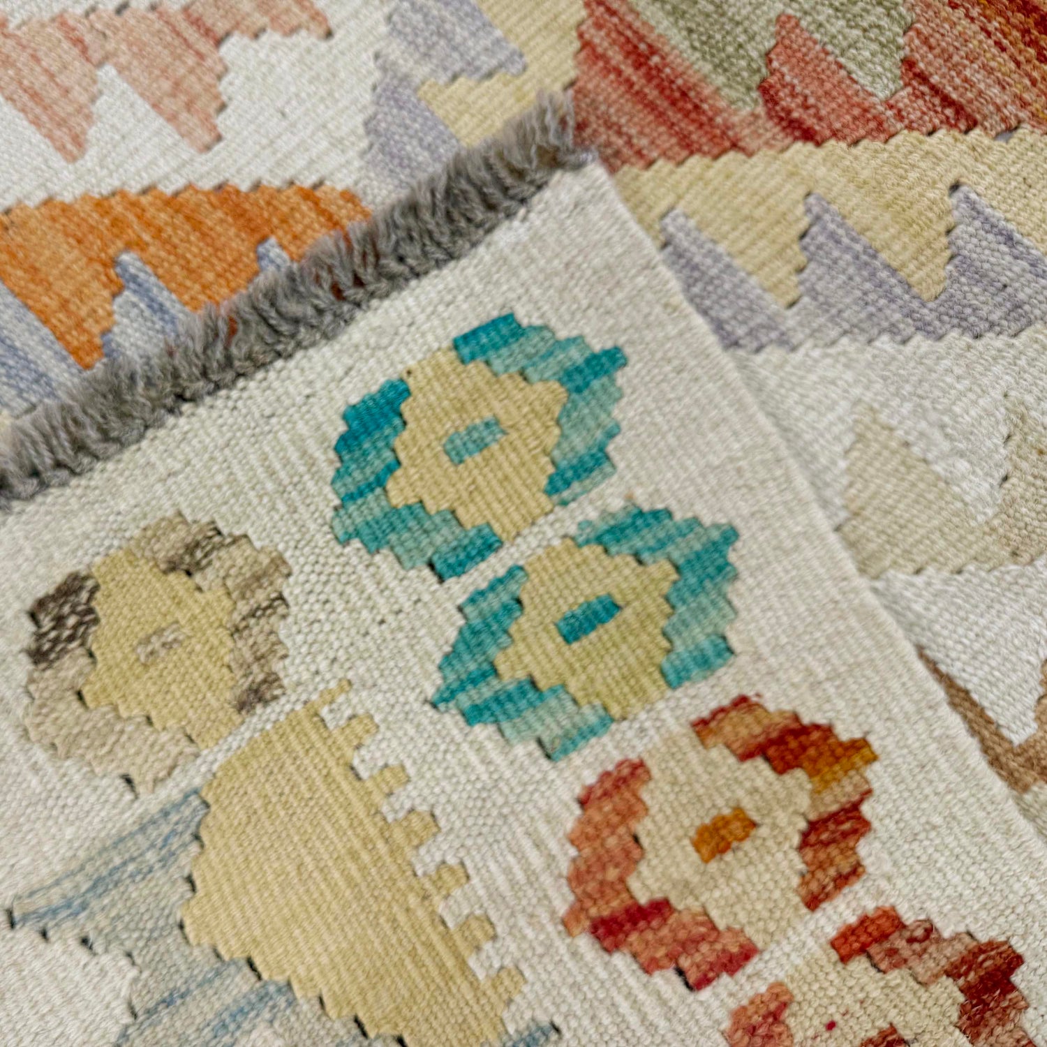 Handmade Multi Kilim Geometric 2x4 ft
