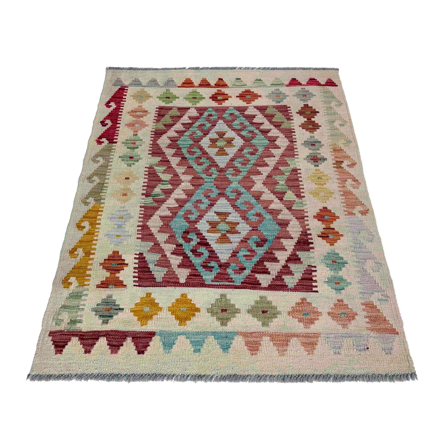 Handmade Multi Kilim Geometric 2x4 ft