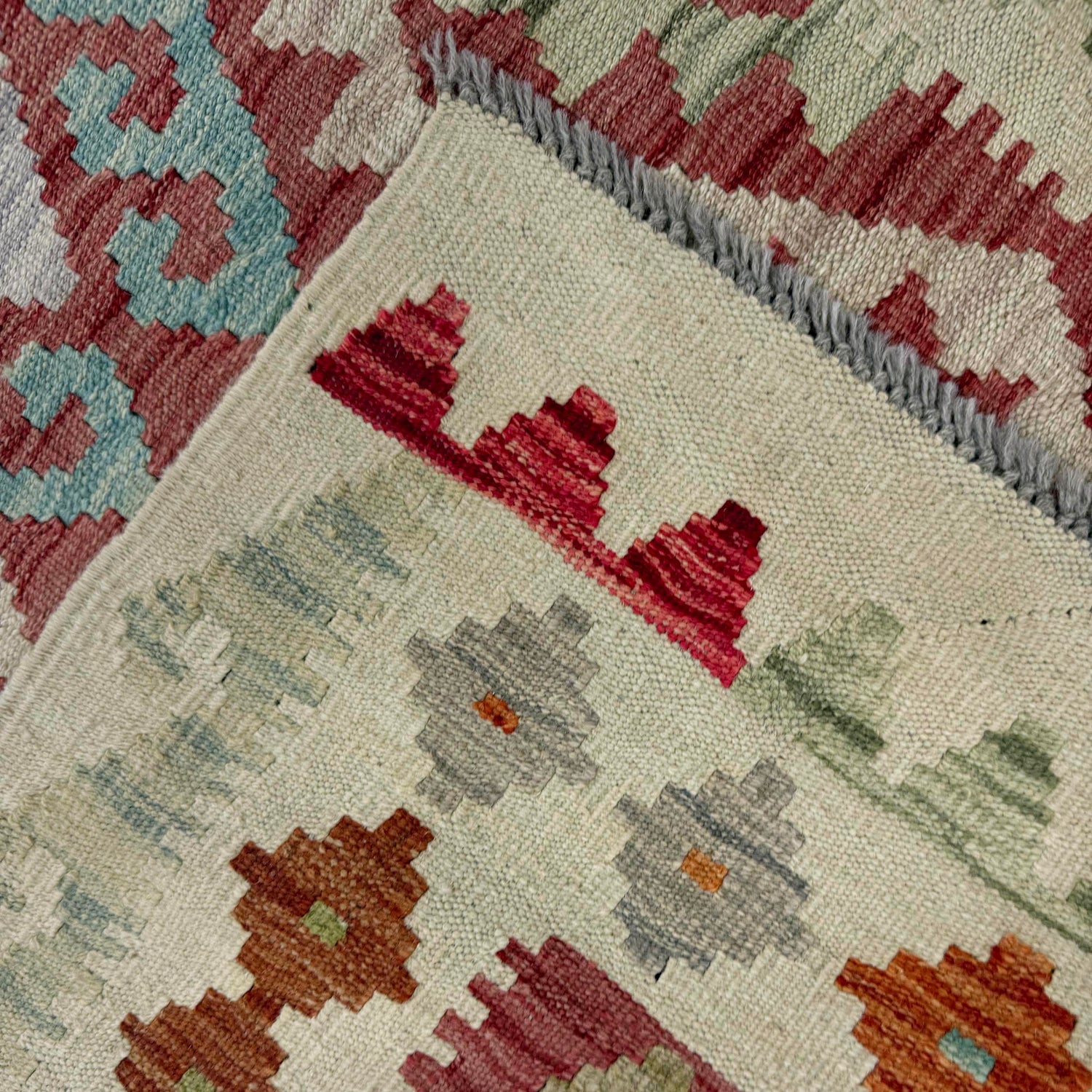 Handmade Multi Kilim Geometric 2x4 ft