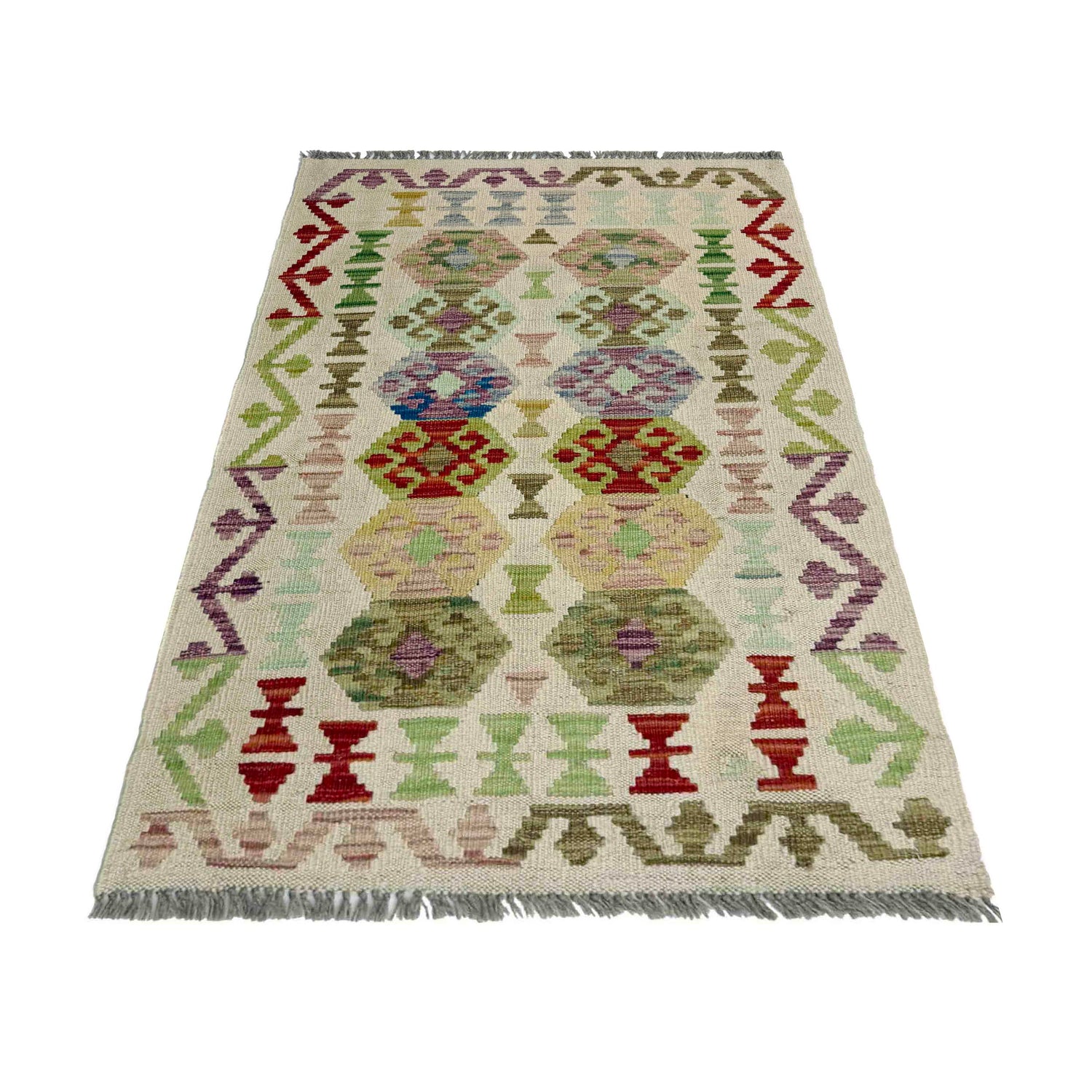 Handmade Multi Kilim Geometric 2x4 ft