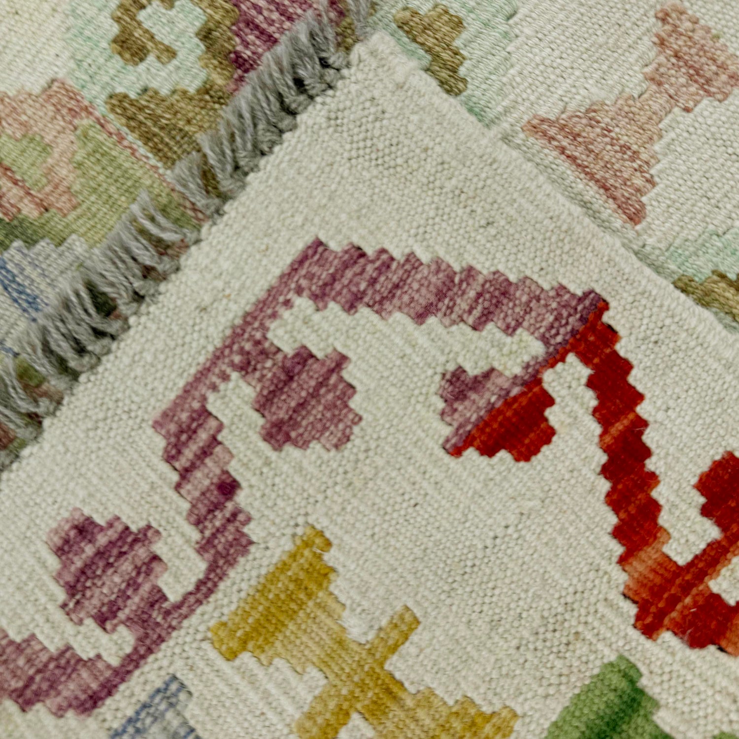Handmade Multi Kilim Geometric 2x4 ft