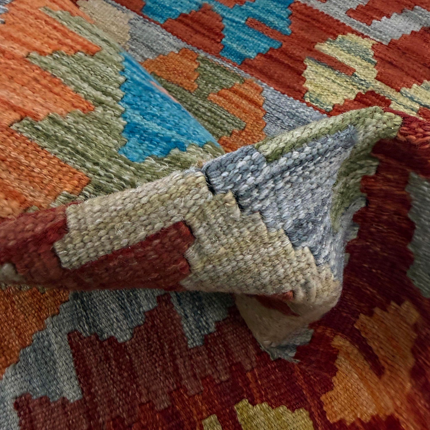 Handmade Multi Kilim Geometric 2x4 ft