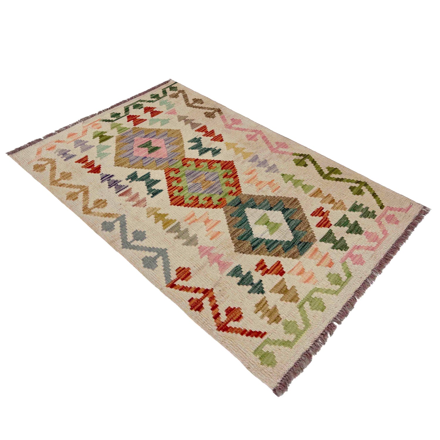 Handmade Multi Kilim Geometric 2x4 ft