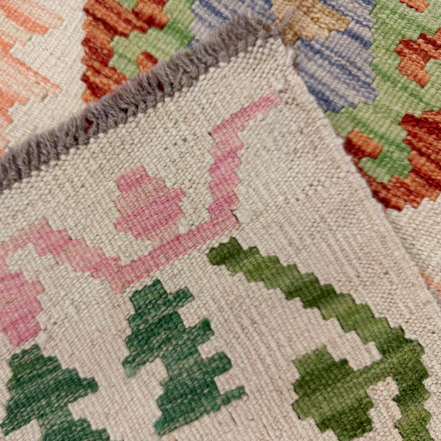 Handmade Multi Kilim Geometric 2x4 ft