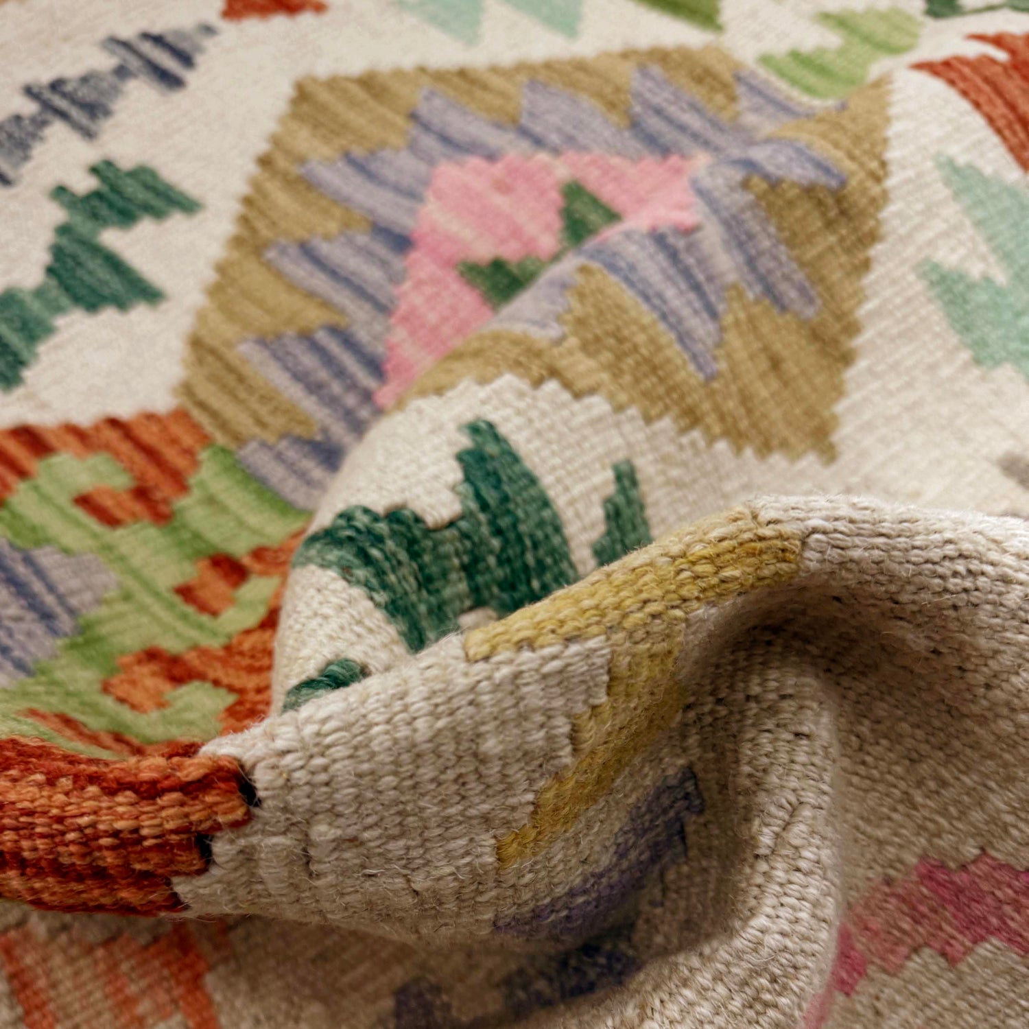 Handmade Multi Kilim Geometric 2x4 ft