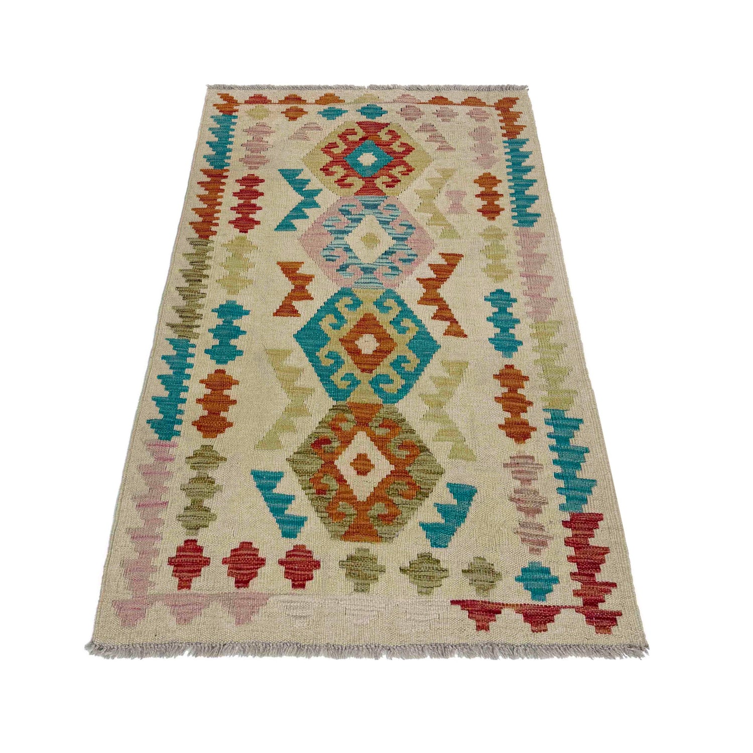 Handmade Multi Kilim Geometric 2x4 ft