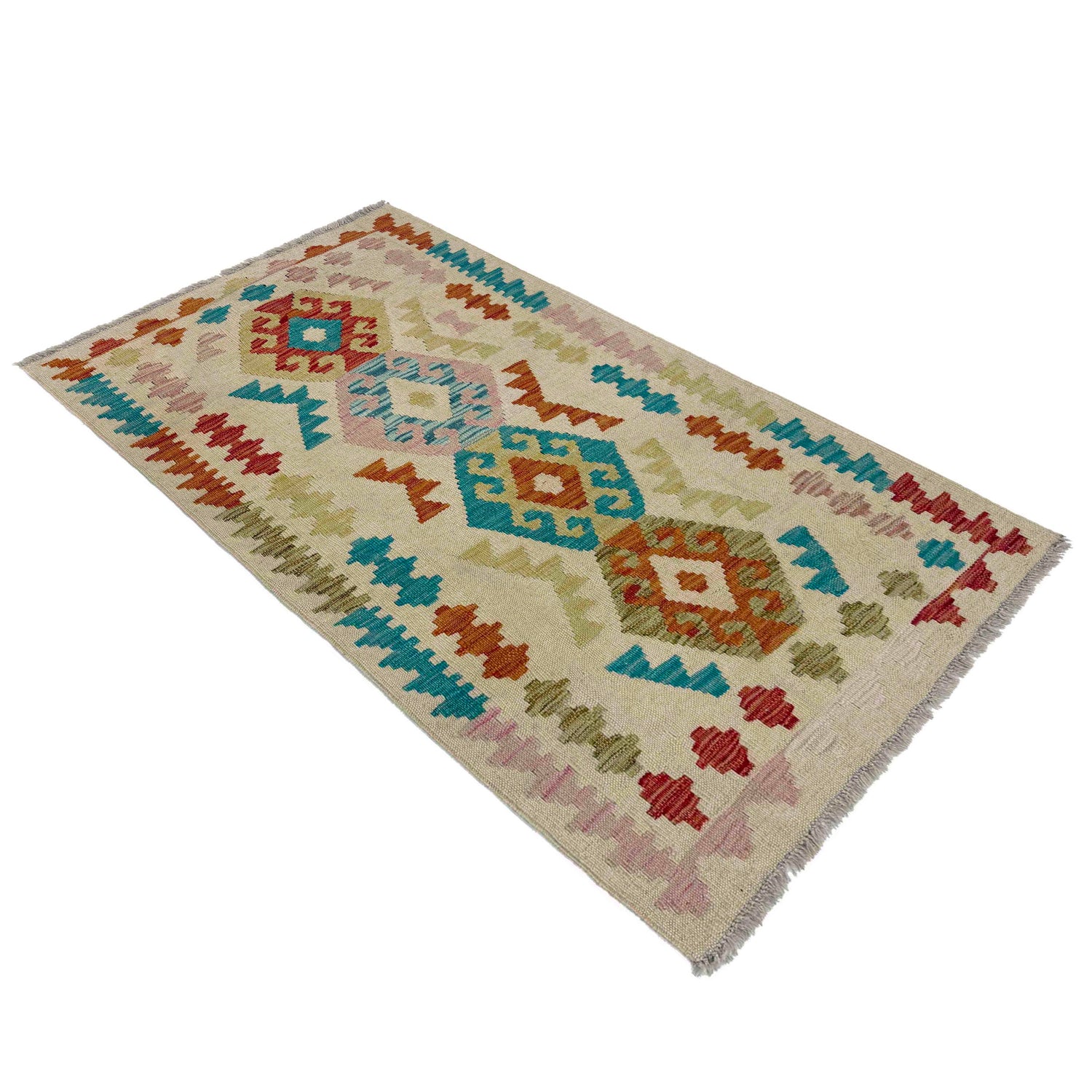 Handmade Multi Kilim Geometric 2x4 ft
