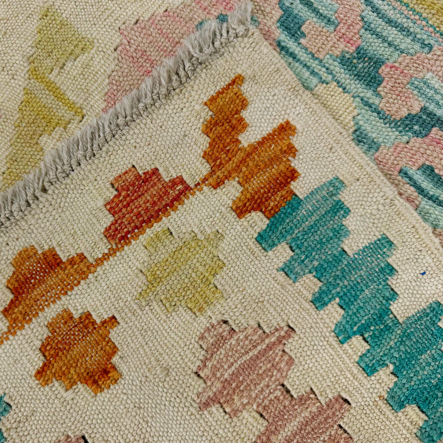 Handmade Multi Kilim Geometric 2x4 ft