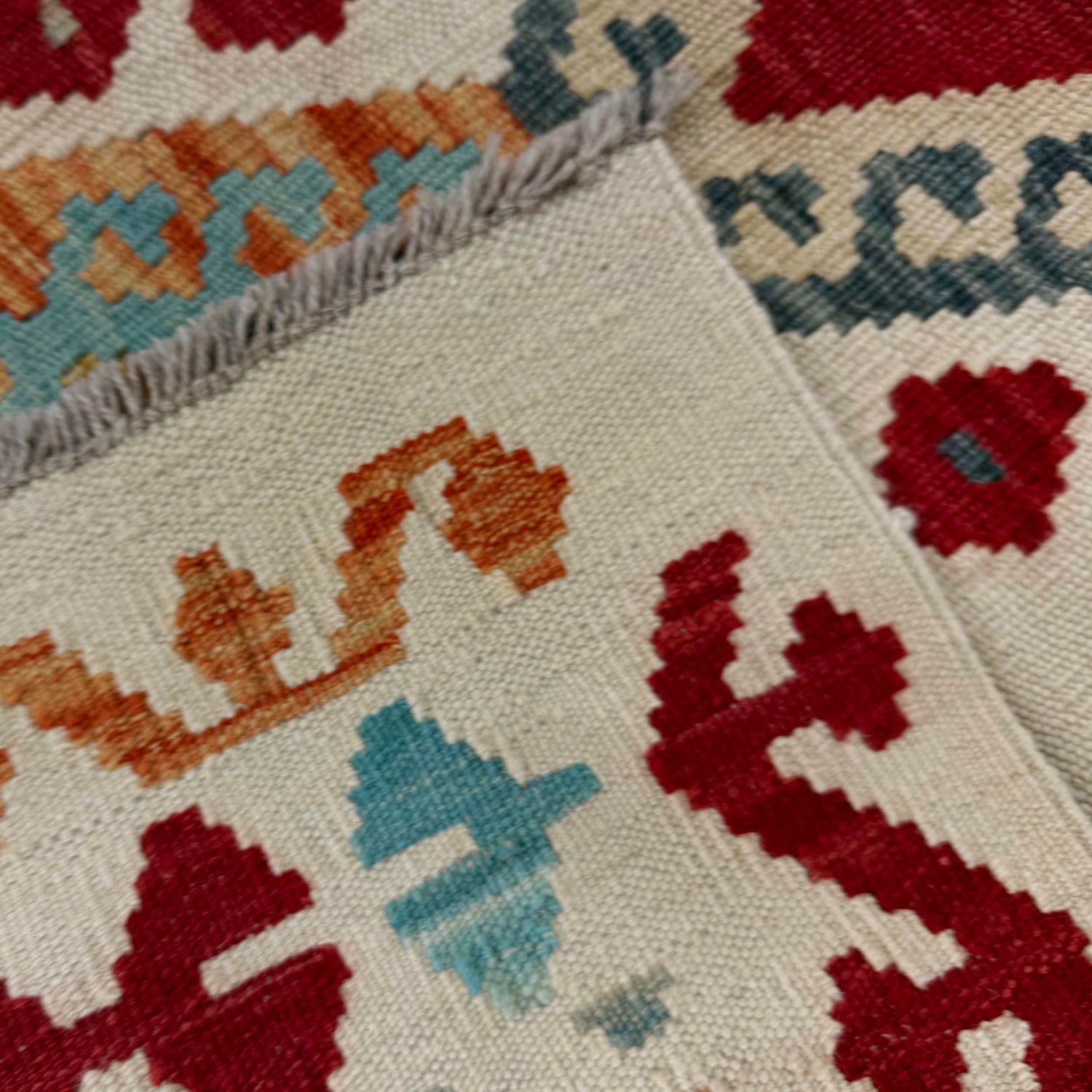 Handmade Multi Kilim Geometric 2x4 ft