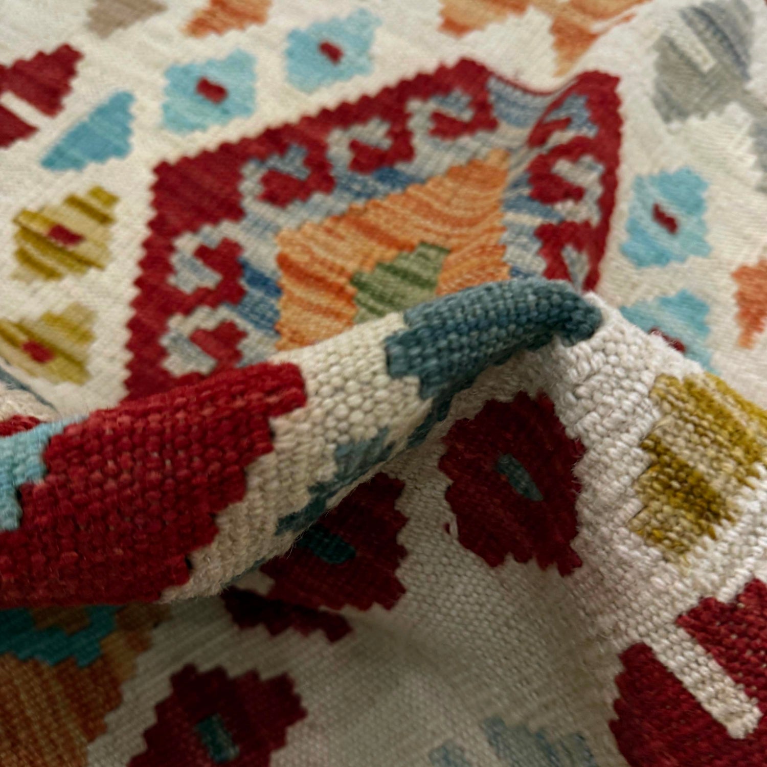 Handmade Multi Kilim Geometric 2x4 ft