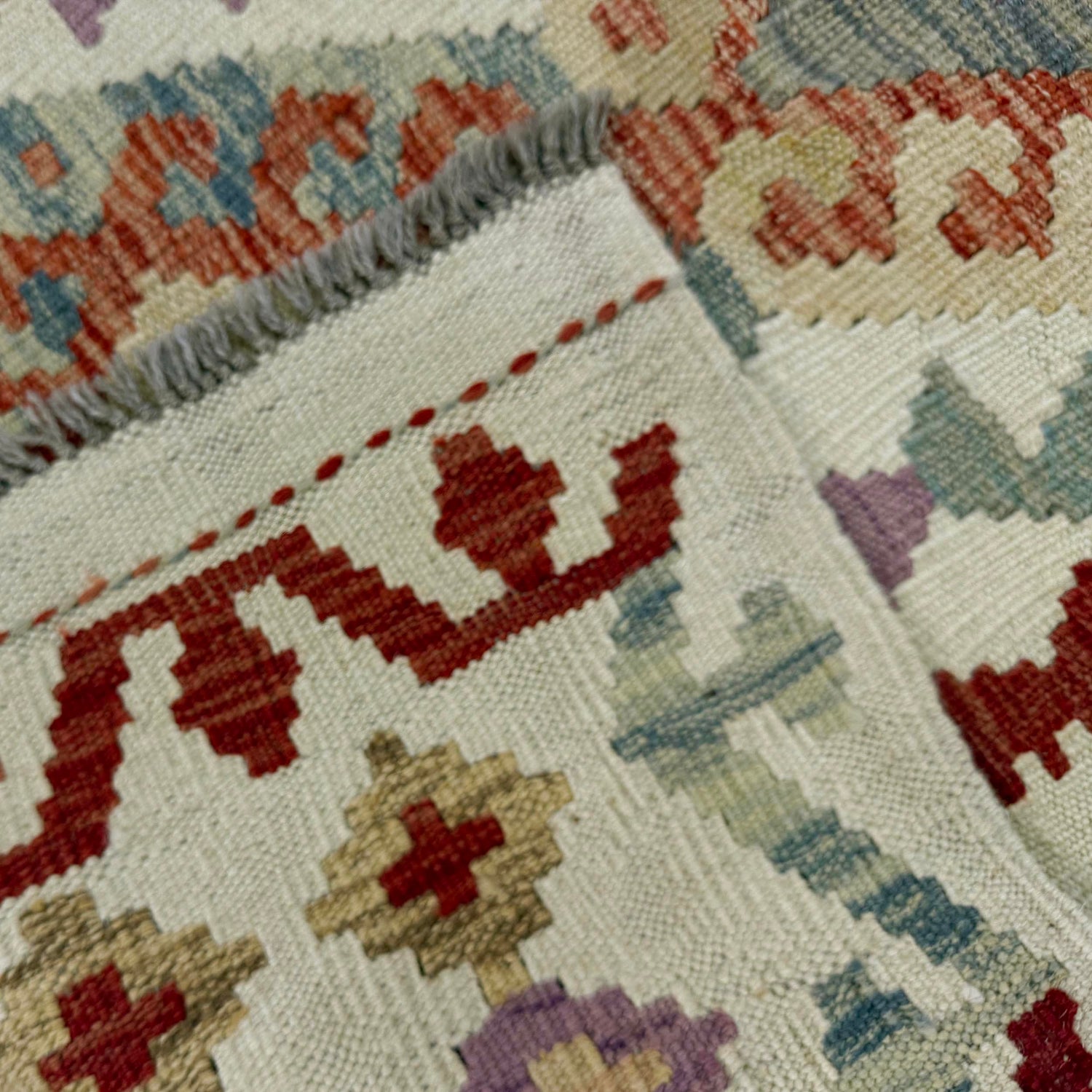 Handmade Multi Kilim Geometric 2x4 ft