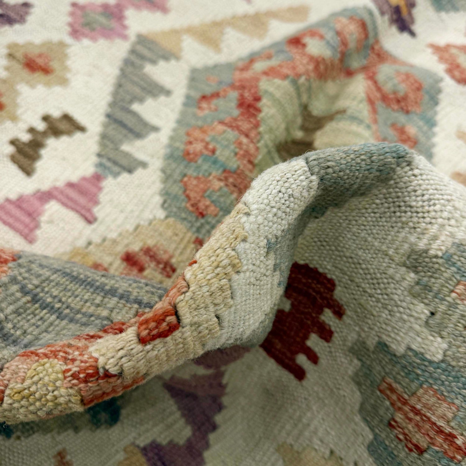 Handmade Multi Kilim Geometric 2x4 ft
