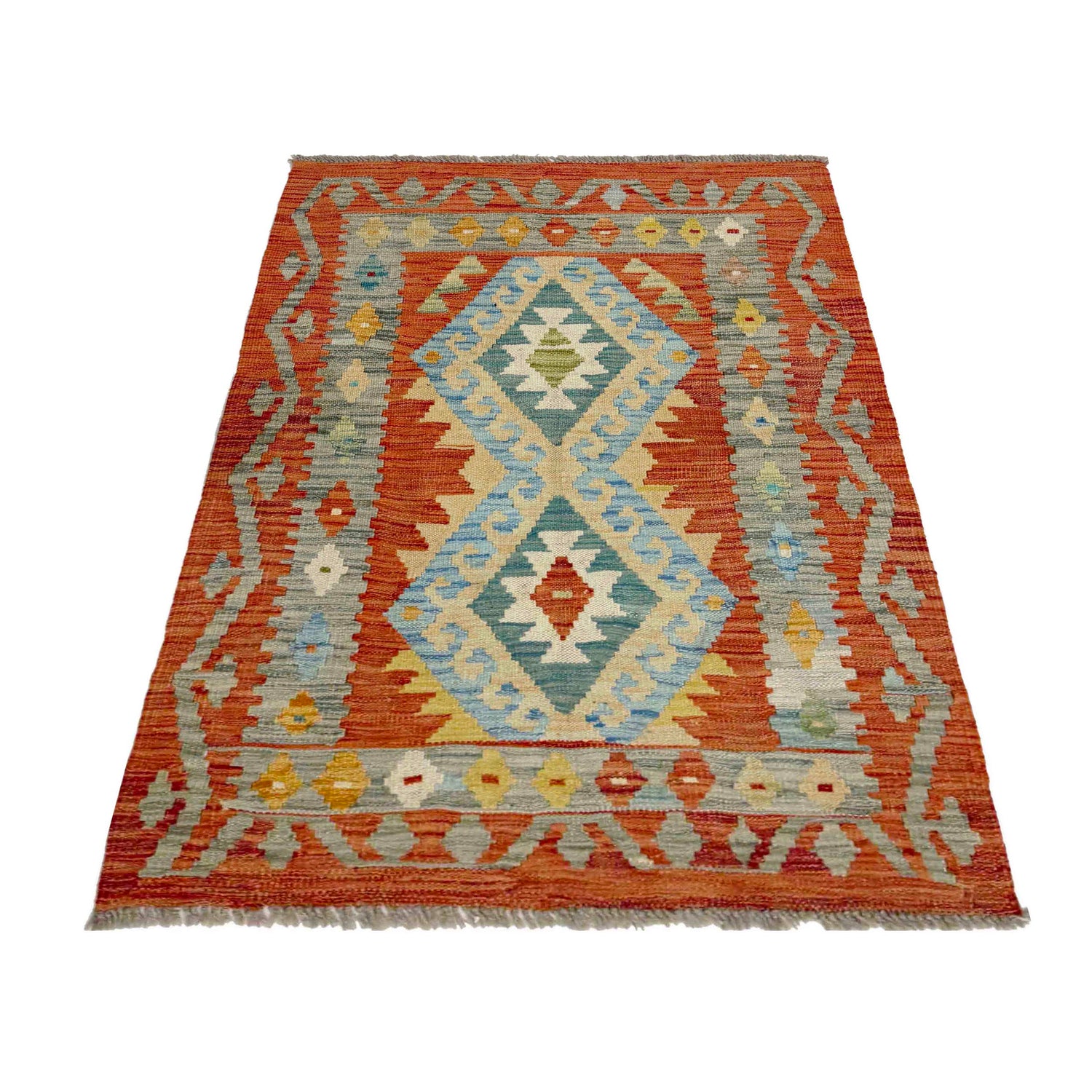 Handmade Multi Kilim Geometric 2x4 ft