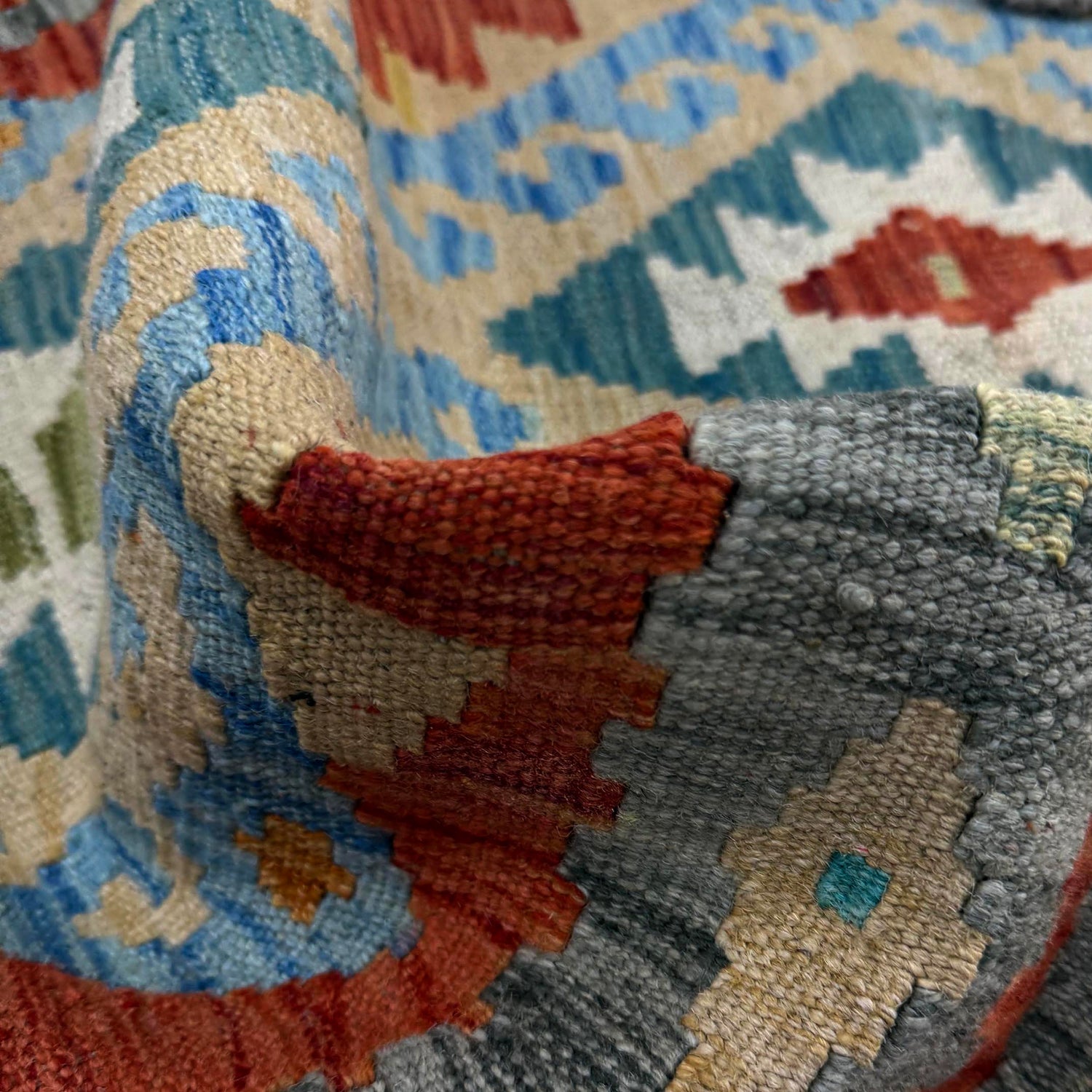 Handmade Multi Kilim Geometric 2x4 ft