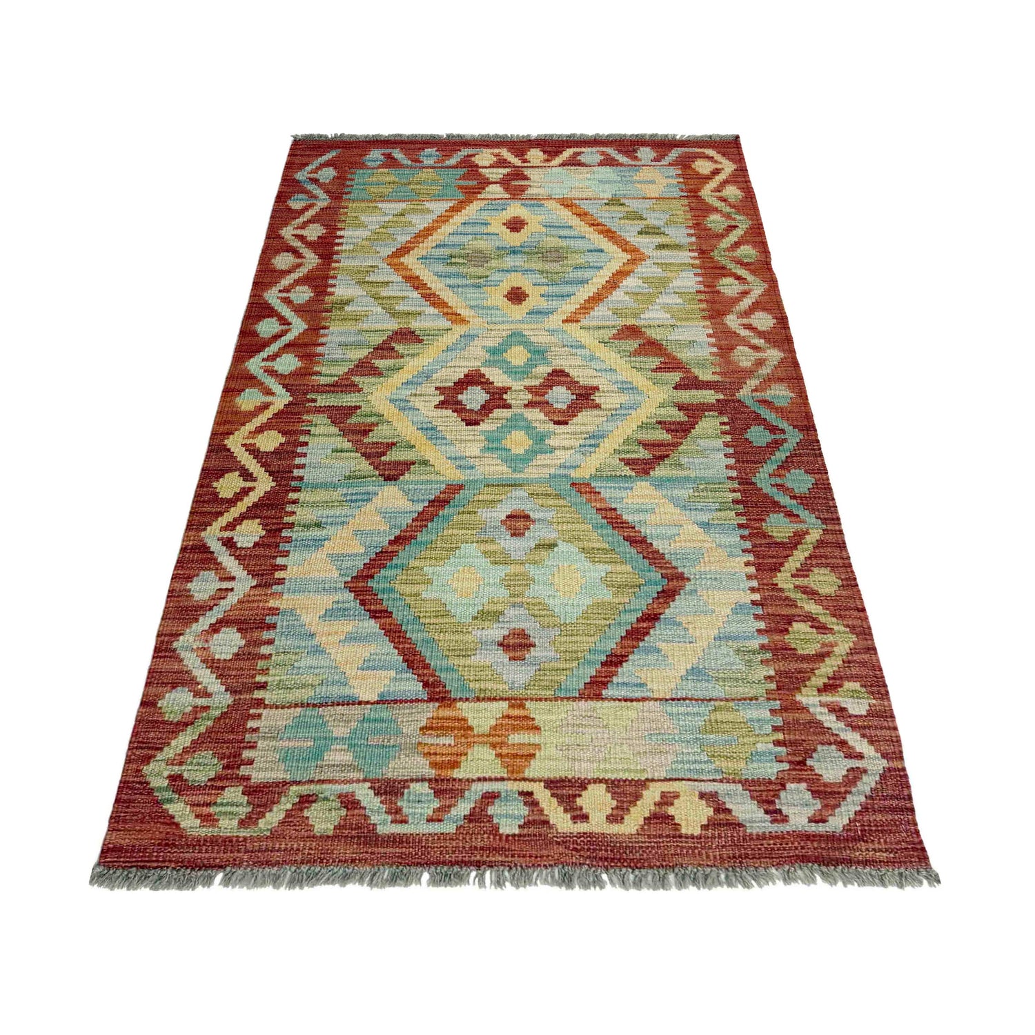 Handmade Multi Kilim Geometric 2x4 ft