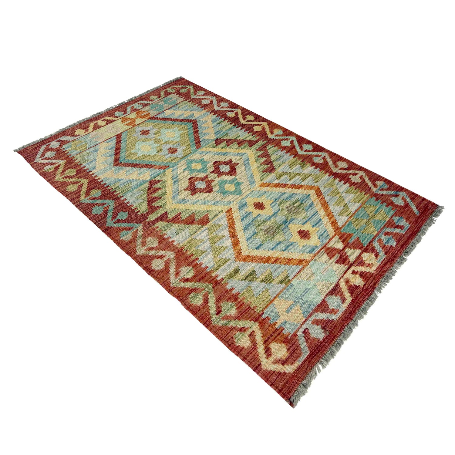 Handmade Multi Kilim Geometric 2x4 ft