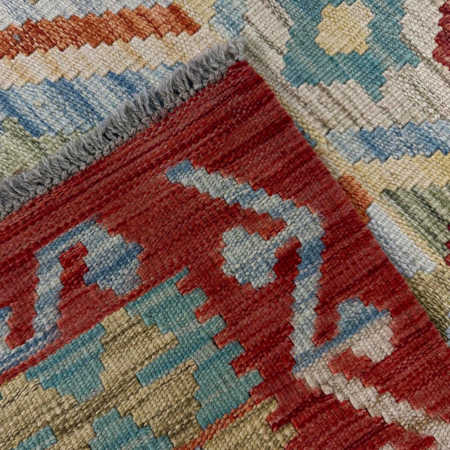 Handmade Multi Kilim Geometric 2x4 ft
