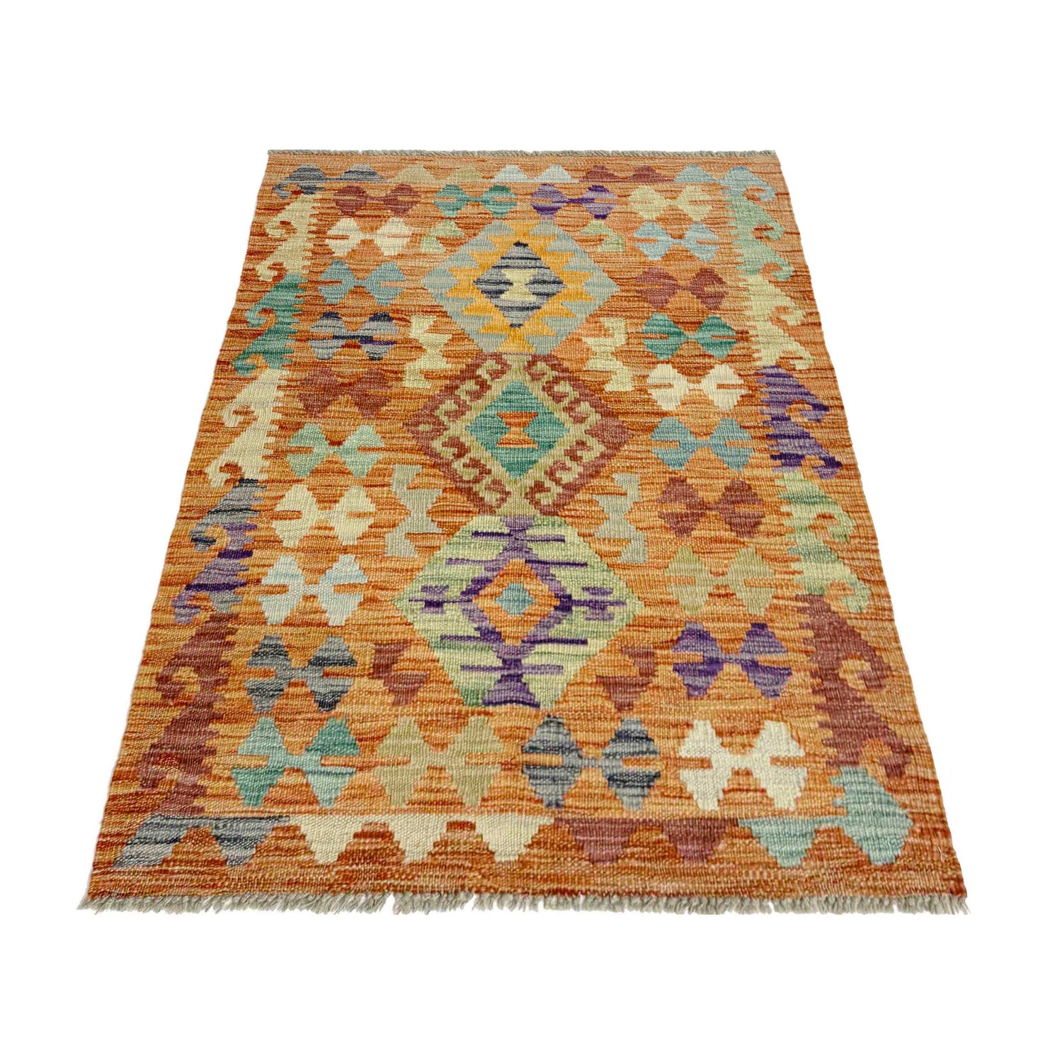 Handmade Multi Kilim Geometric 2x4 ft