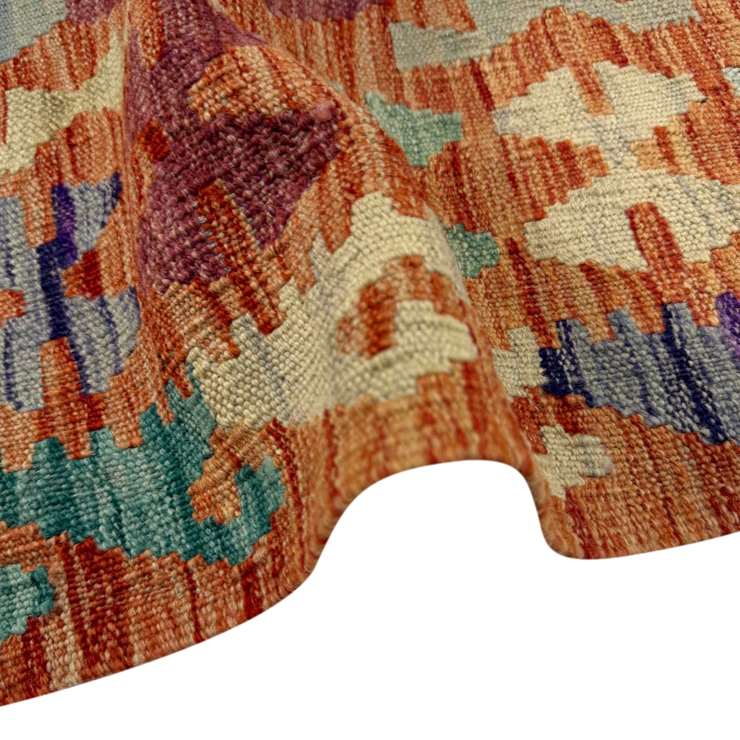 Handmade Multi Kilim Geometric 2x4 ft