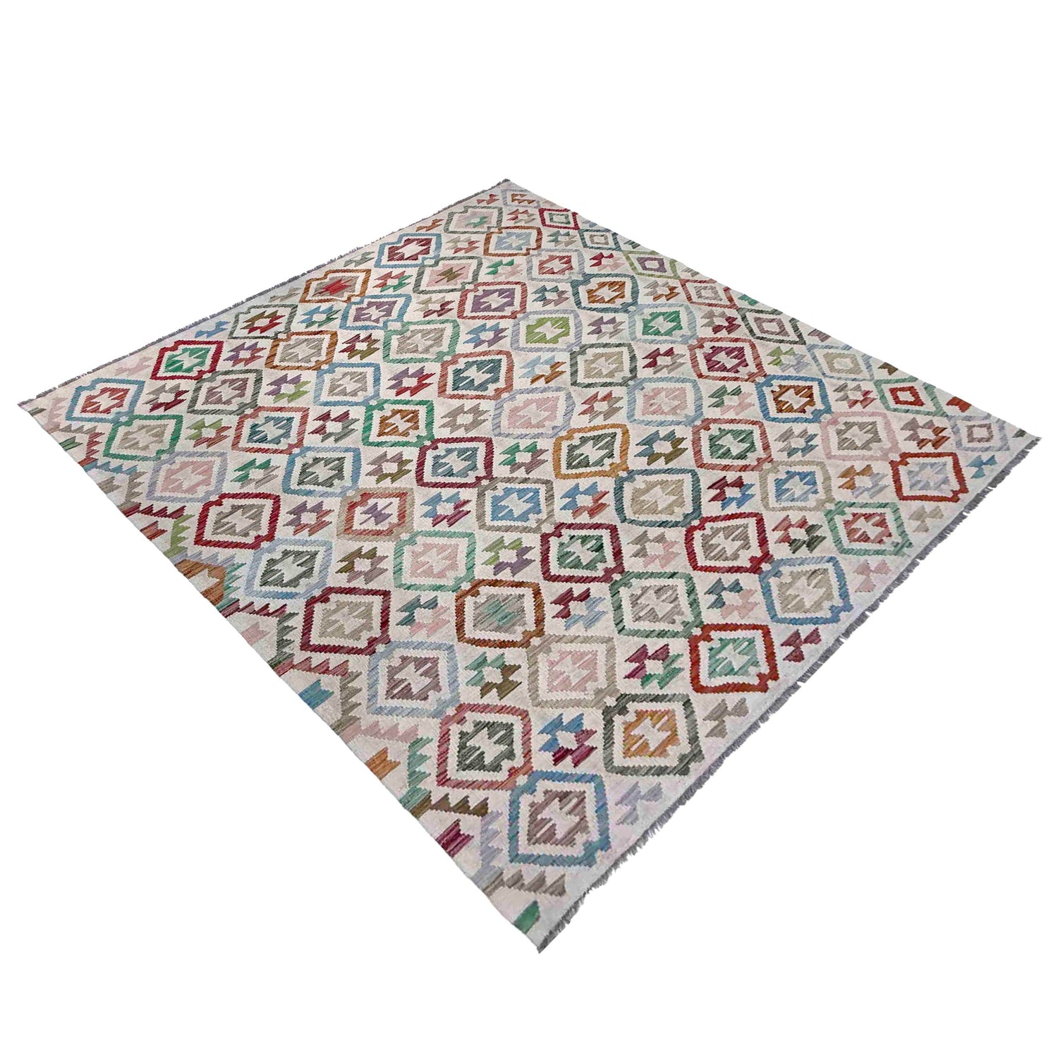Handmade Multi Kilim Geometric 6x9 ft