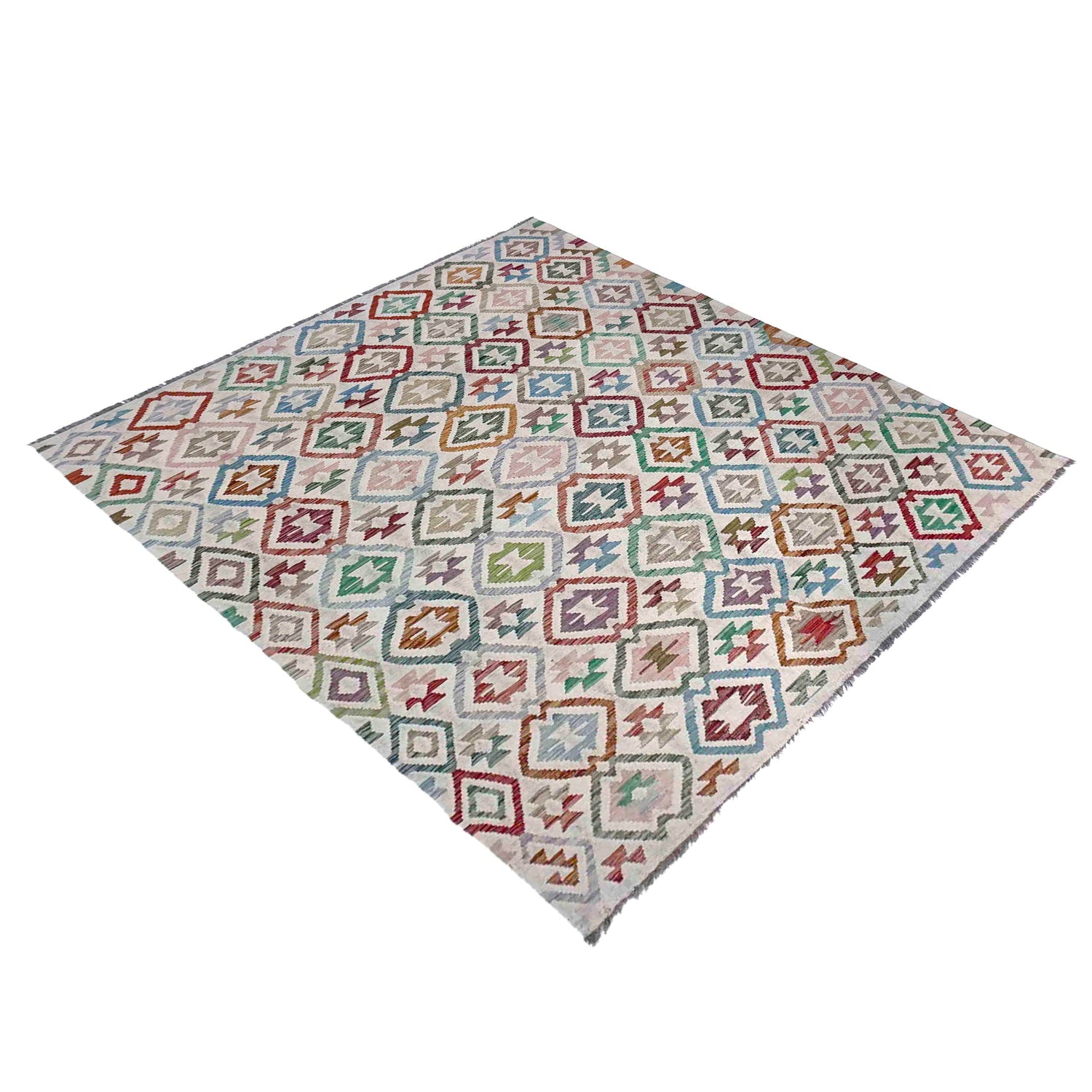 Handmade Multi Kilim Geometric 6x9 ft