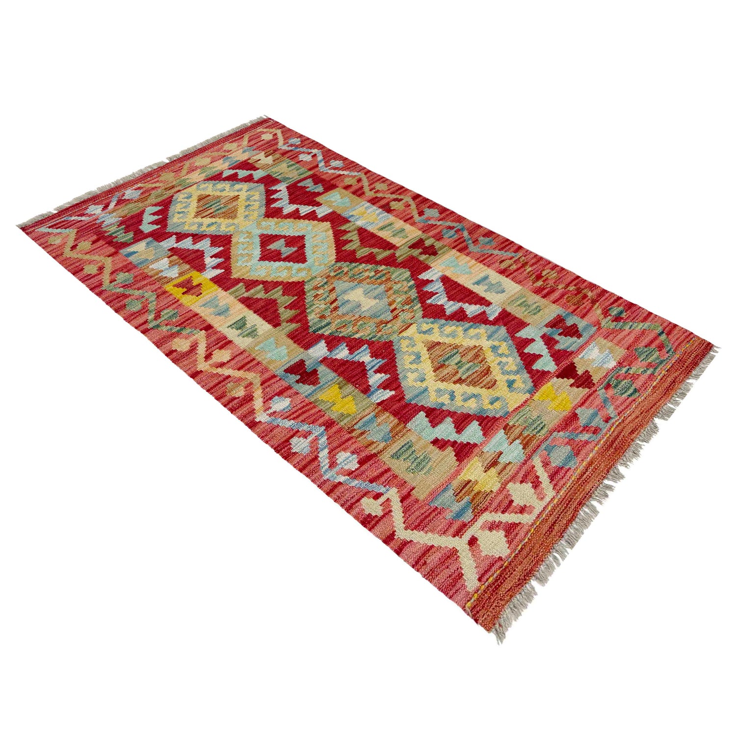 Handmade Multi Kilim Geometric 2x4 ft