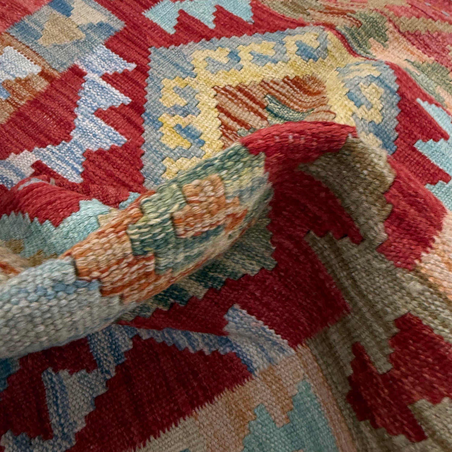 Handmade Multi Kilim Geometric 2x4 ft