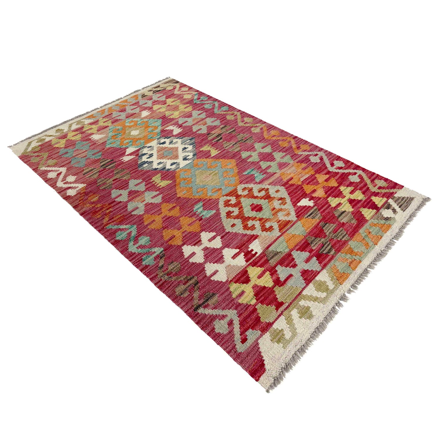 Handmade Multi Kilim Geometric 2x4 ft