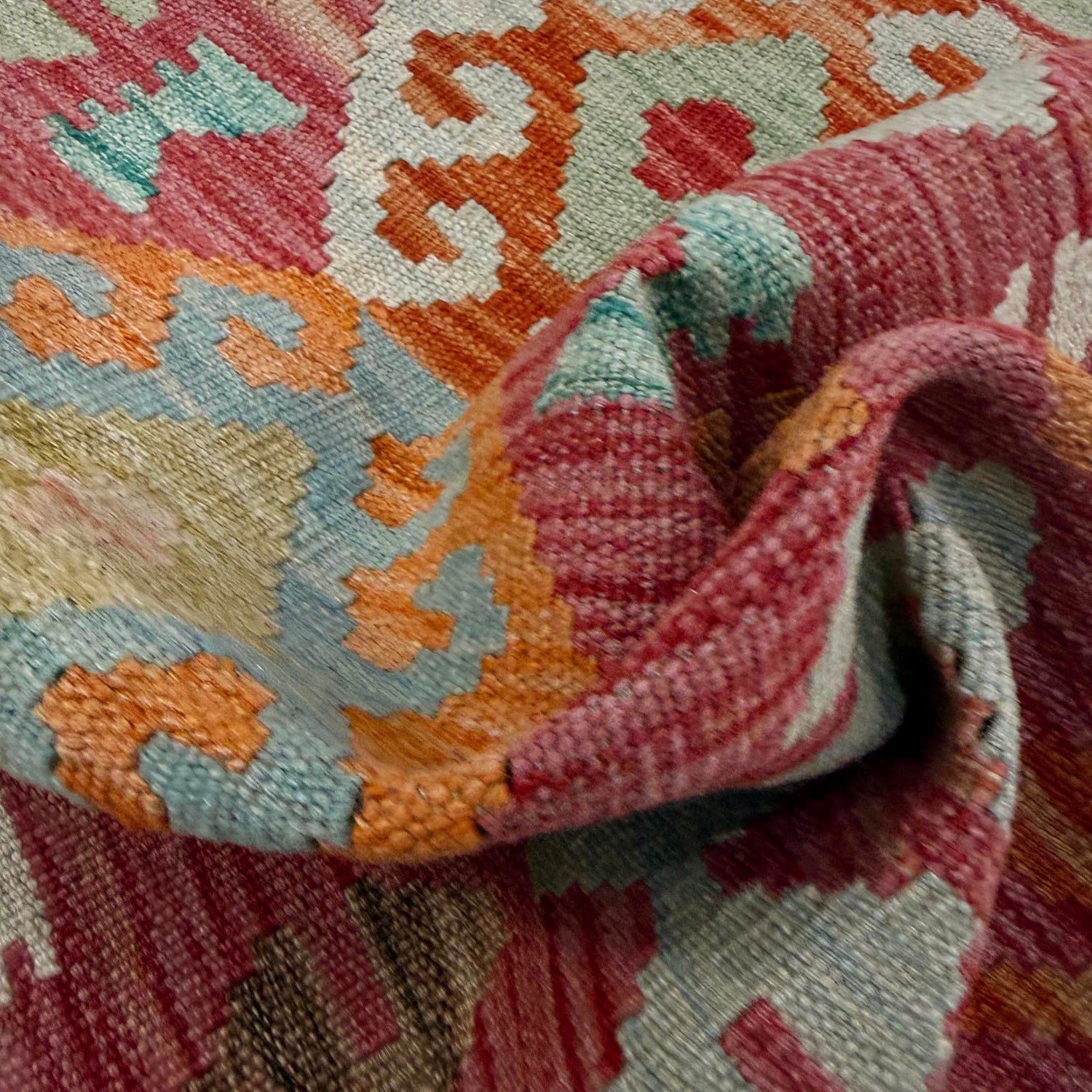 Handmade Multi Kilim Geometric 2x4 ft