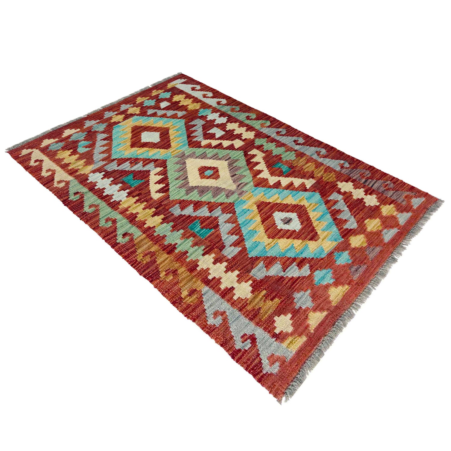 Handmade Multi Kilim Geometric 2x4 ft