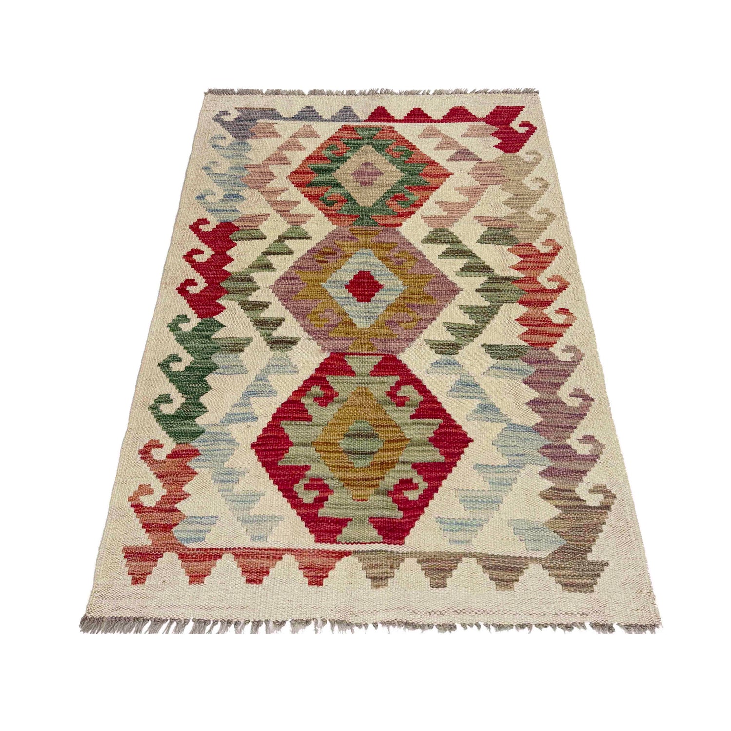 Handmade Multi Kilim Geometric 2x4 ft