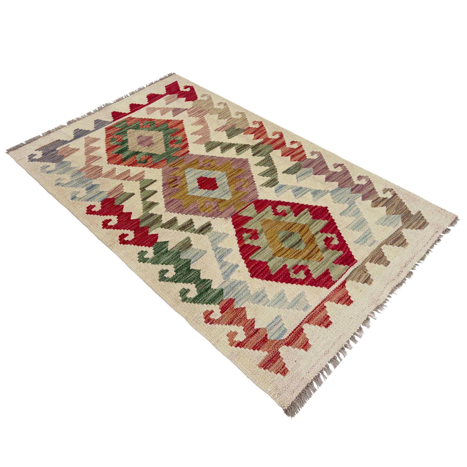 Handmade Multi Kilim Geometric 2x4 ft